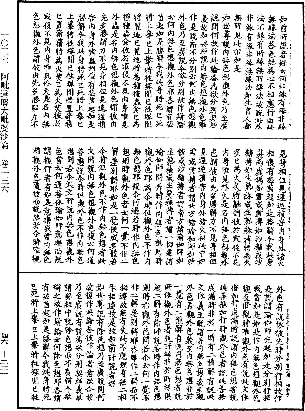 阿毗達磨大毗婆沙論《中華大藏經》_第46冊_第0231頁