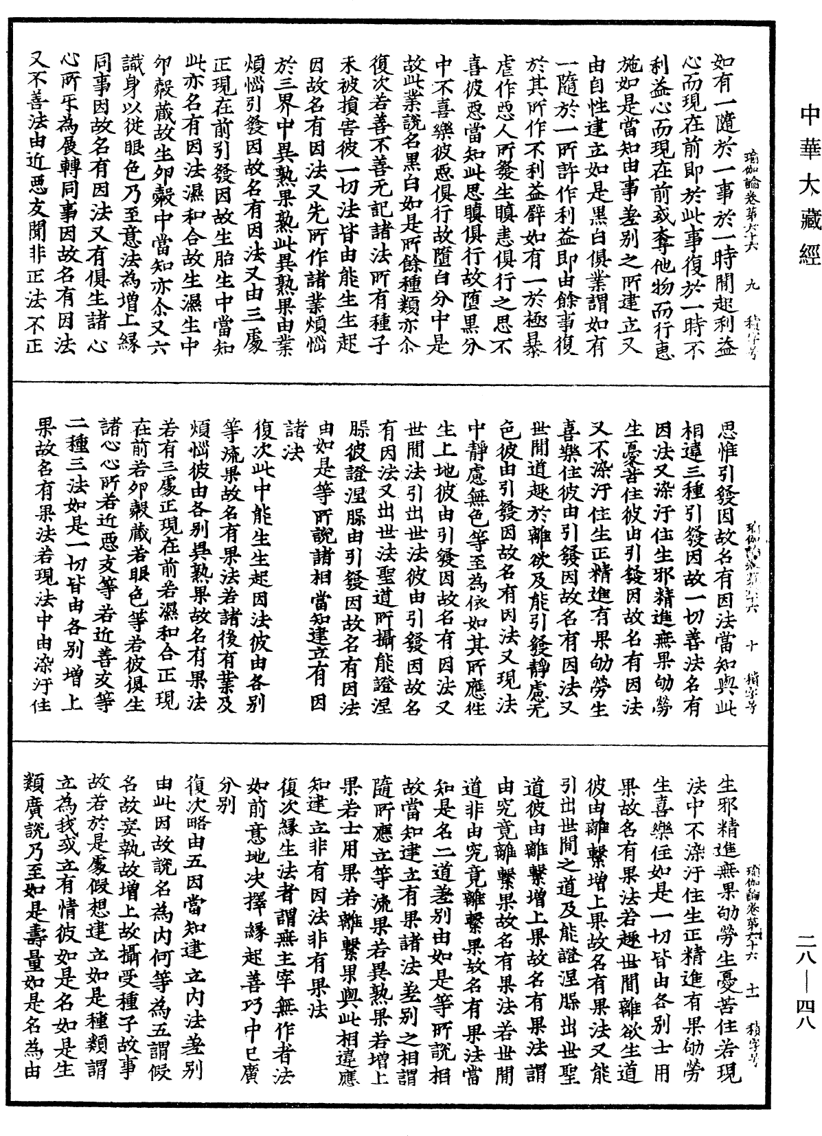 瑜伽師地論《中華大藏經》_第28冊_第0048頁