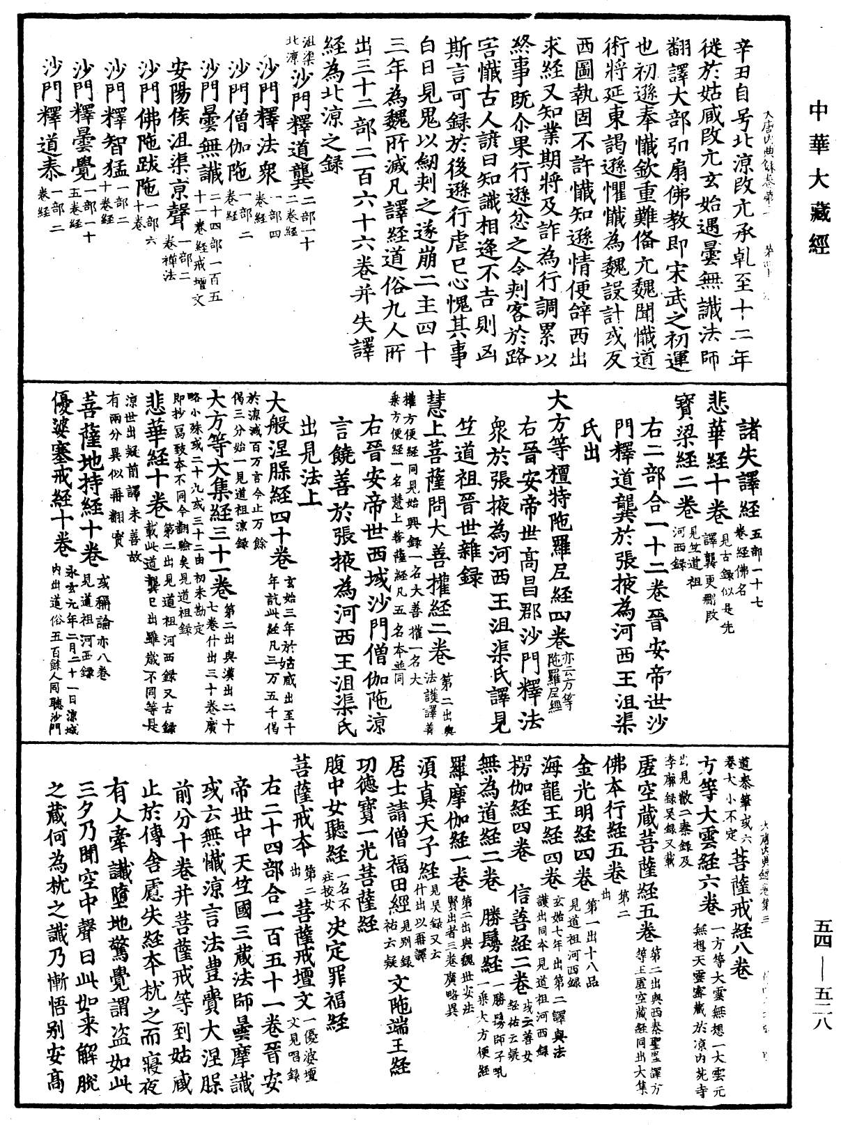 大唐内典录《中华大藏经》_第54册_第528页