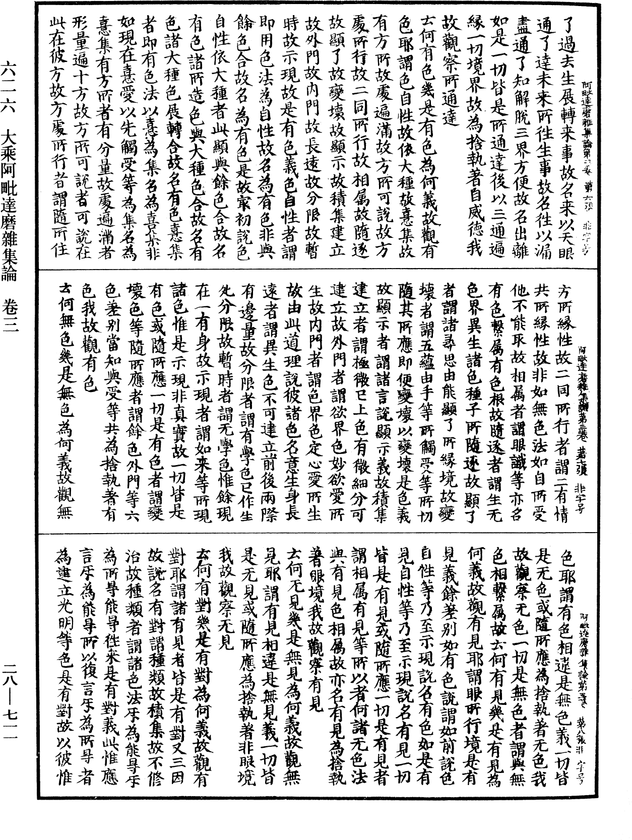 大乘阿毗達磨雜集論《中華大藏經》_第28冊_第0711頁