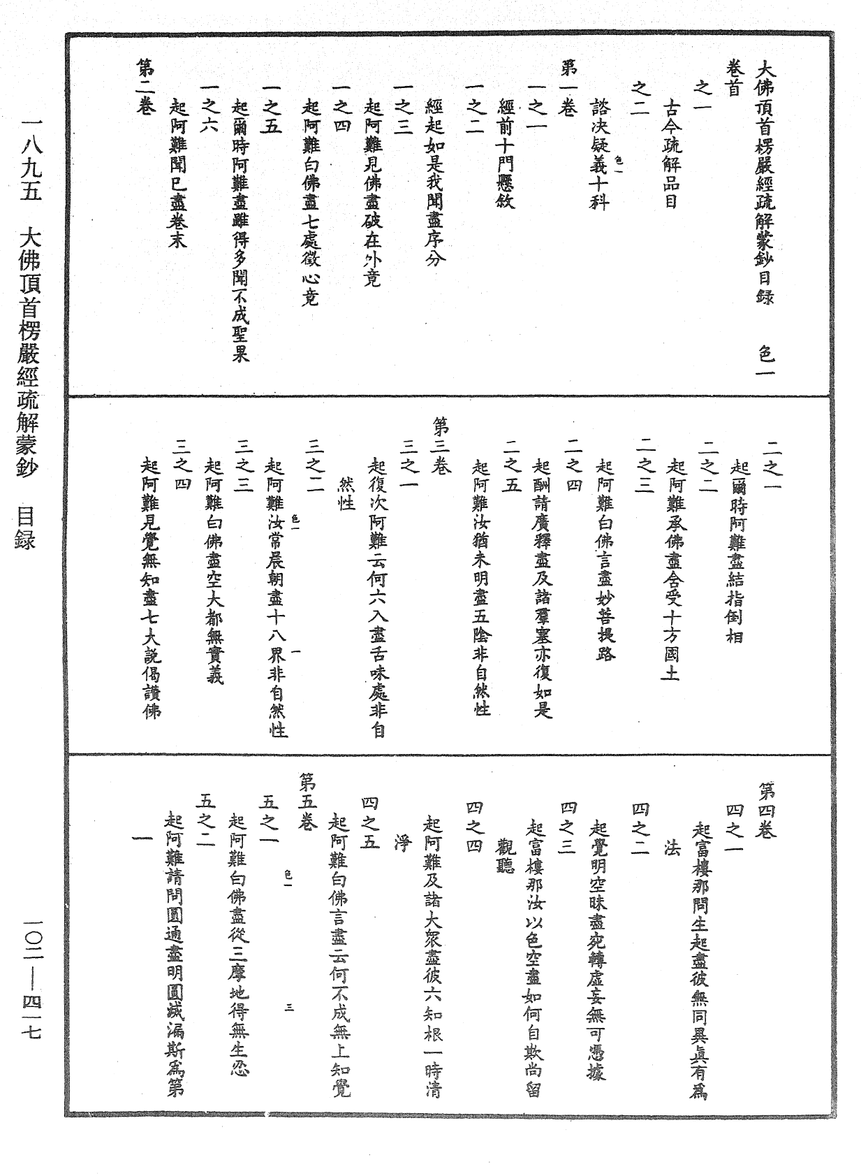 大佛頂首楞嚴經疏解蒙鈔《中華大藏經》_第102冊_第417頁