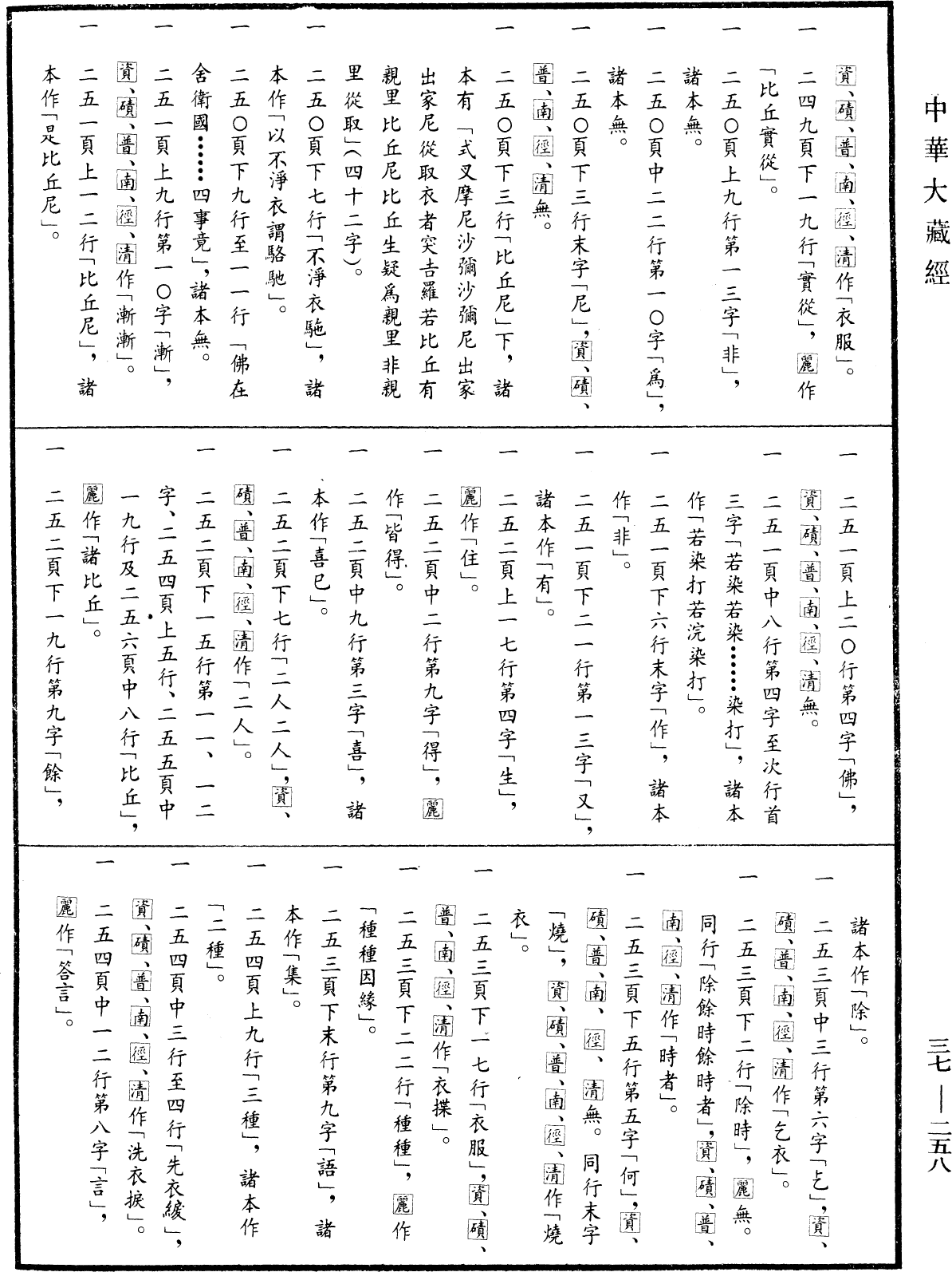 十誦律《中華大藏經》_第37冊_第258頁