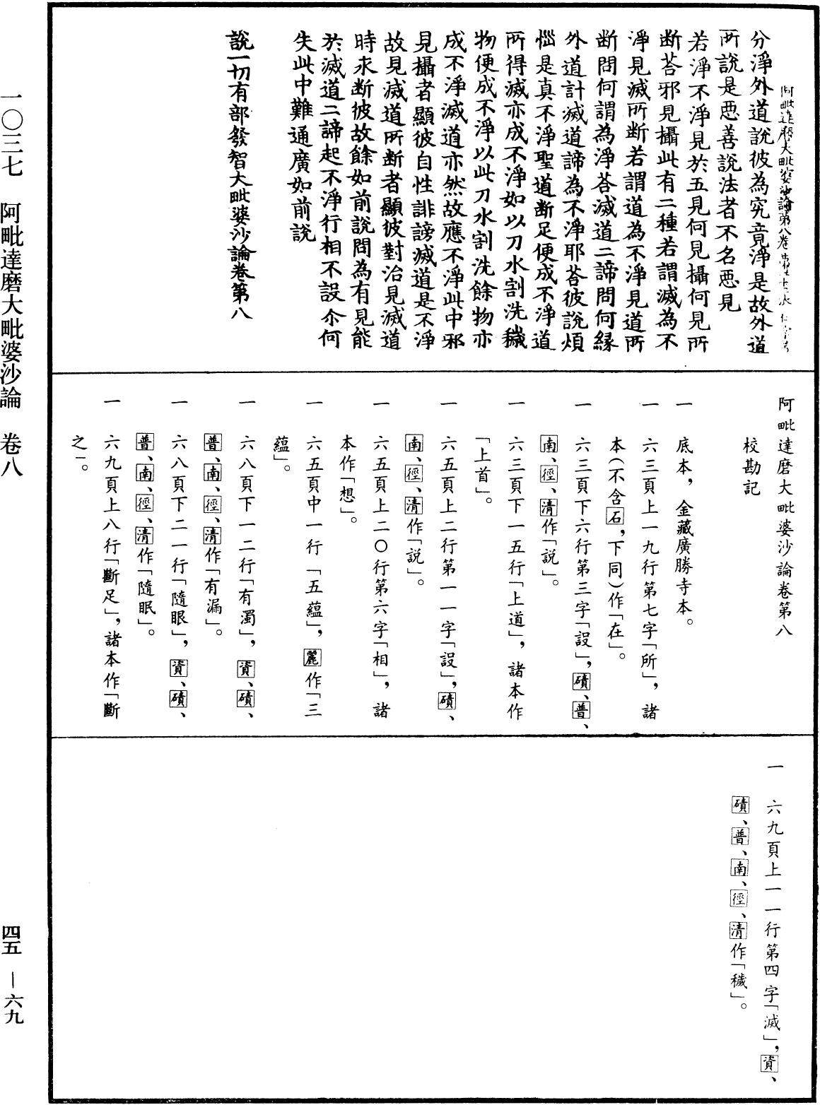 阿毗達磨大毗婆沙論《中華大藏經》_第45冊_第069頁8