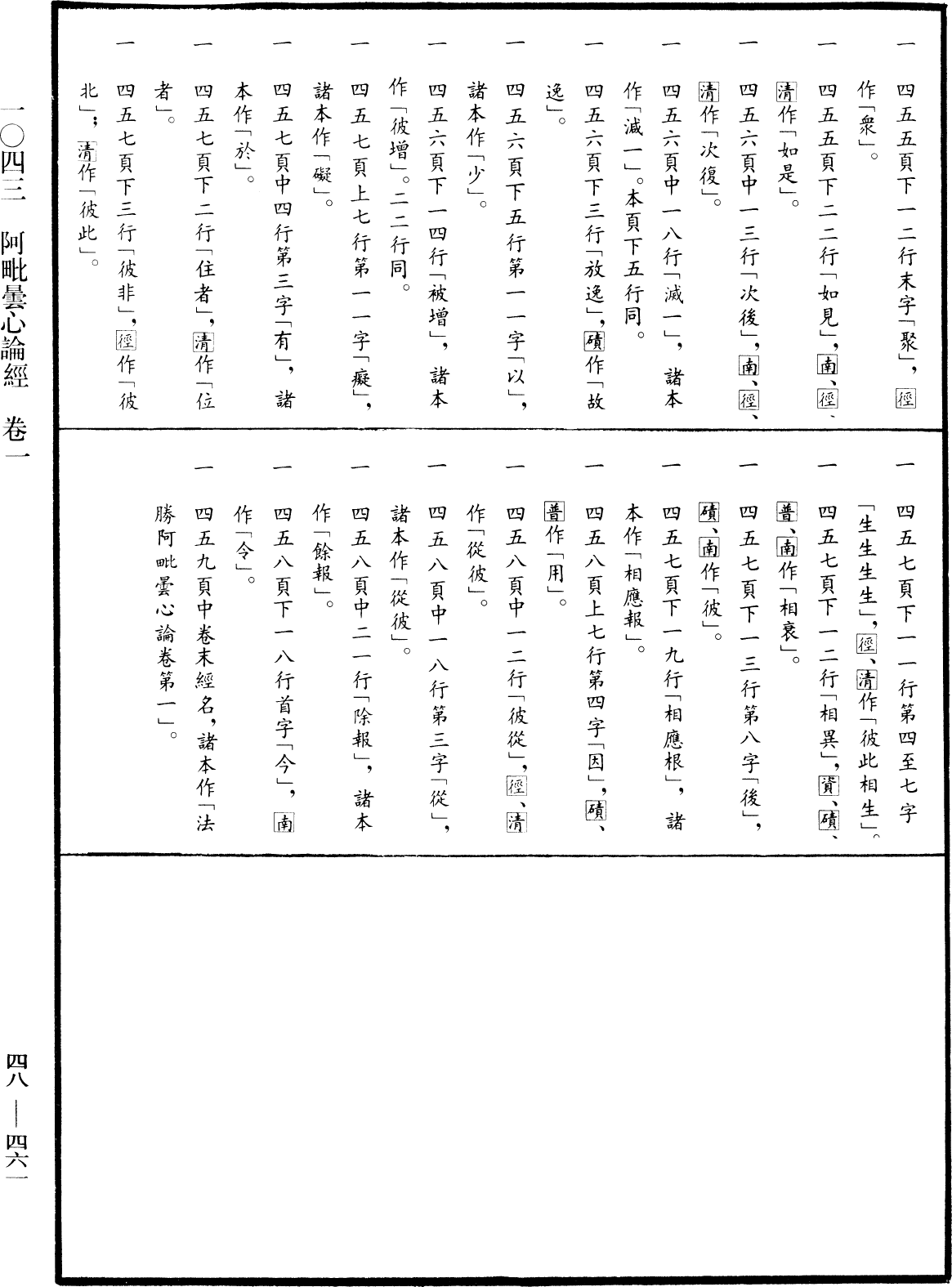 阿毗曇心論經《中華大藏經》_第48冊_第0461頁1