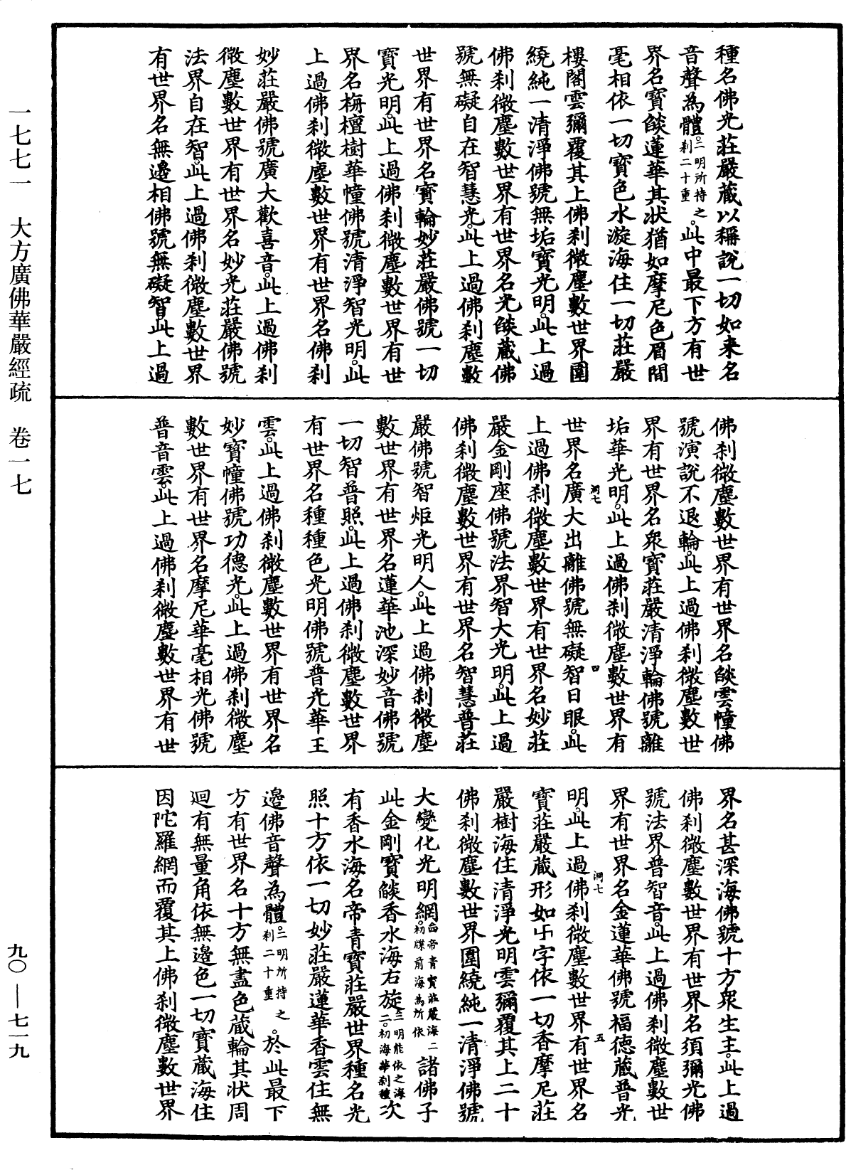 大方廣佛華嚴經疏《中華大藏經》_第90冊_第719頁