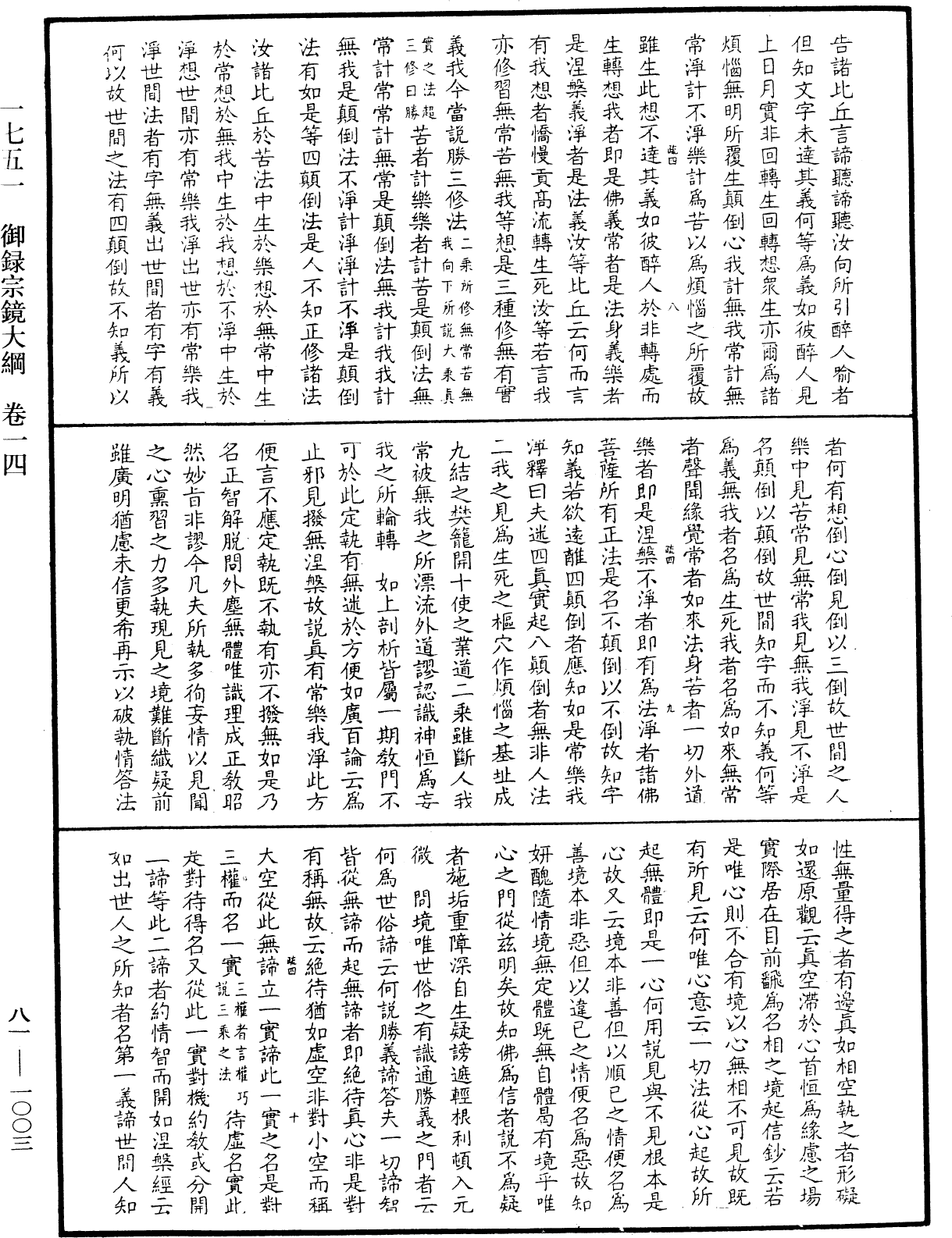 御录宗镜大纲《中华大藏经》_第81册_第1003页