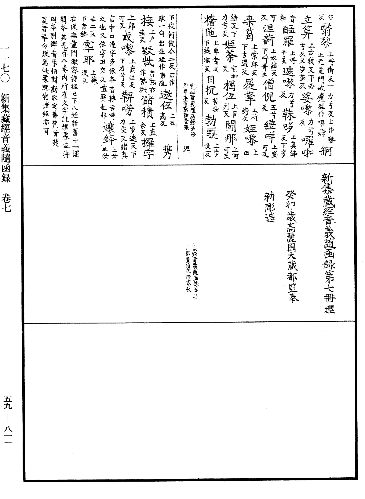 新集藏經音義隨函錄《中華大藏經》_第59冊_第0811頁