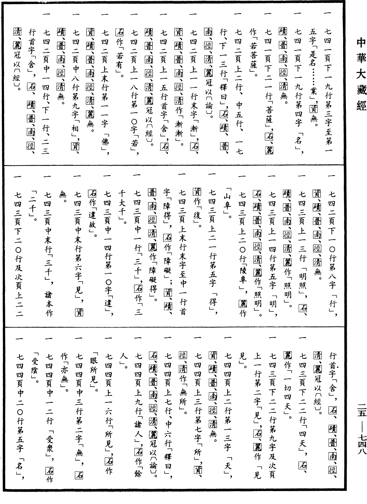 大智度論《中華大藏經》_第25冊_第748頁