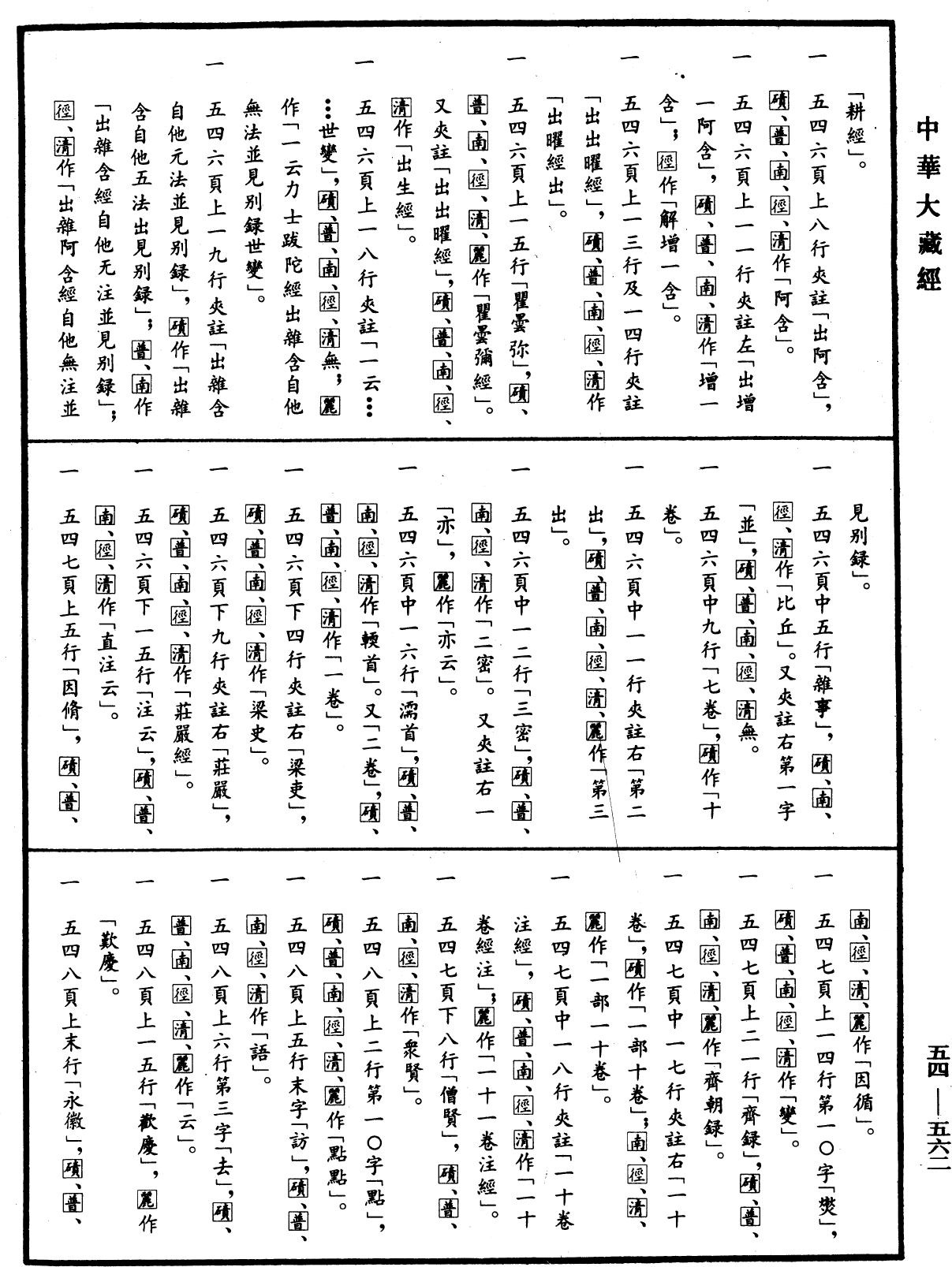 大唐内典录《中华大藏经》_第54册_第562页