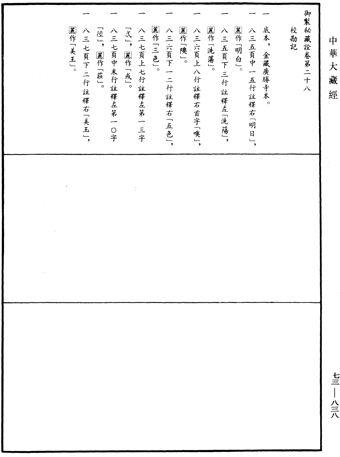 御製秘藏詮《中華大藏經》_第73冊_第0838頁