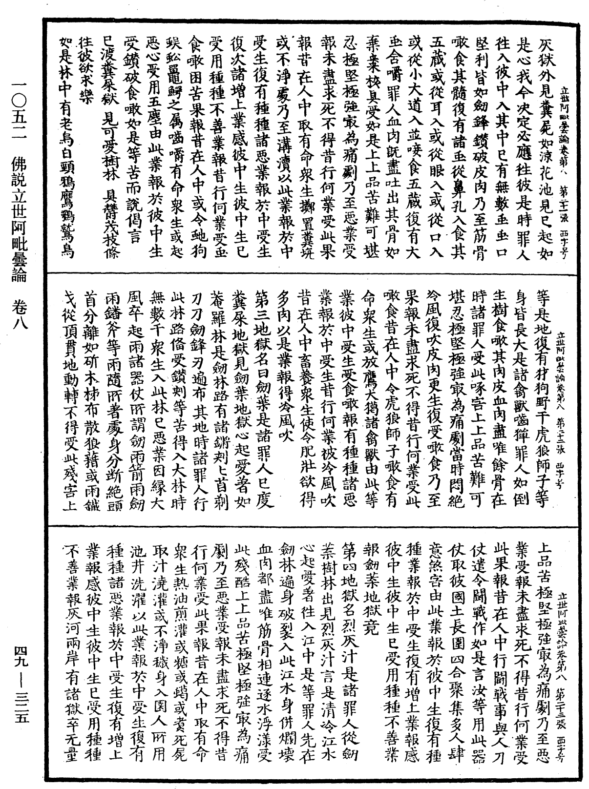 佛說立世阿毗曇論《中華大藏經》_第49冊_第0325頁