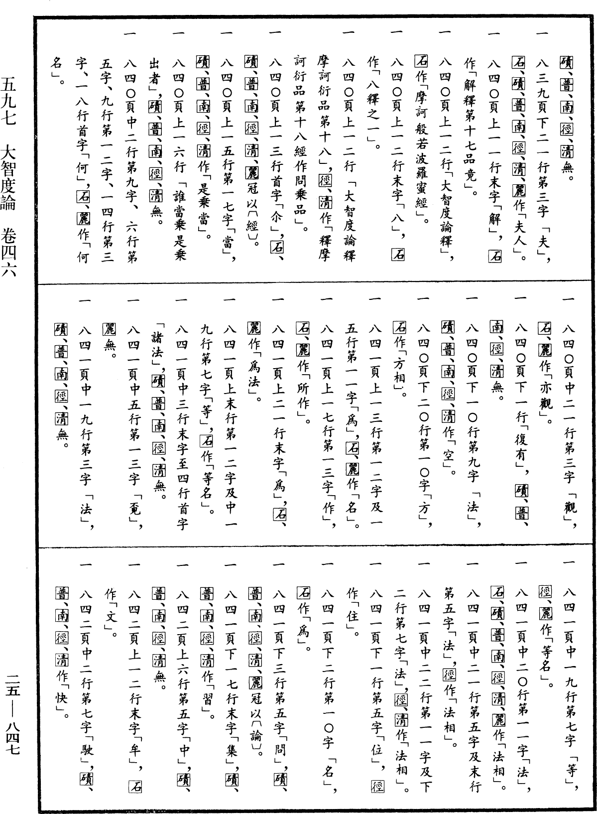 大智度論《中華大藏經》_第25冊_第847頁