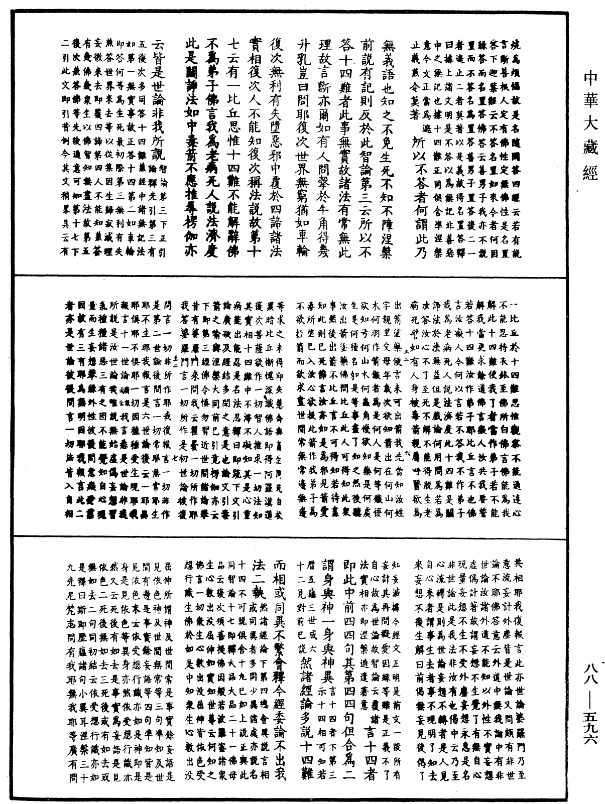 大方廣佛華嚴經疏鈔會本《中華大藏經》_第88冊_第596頁