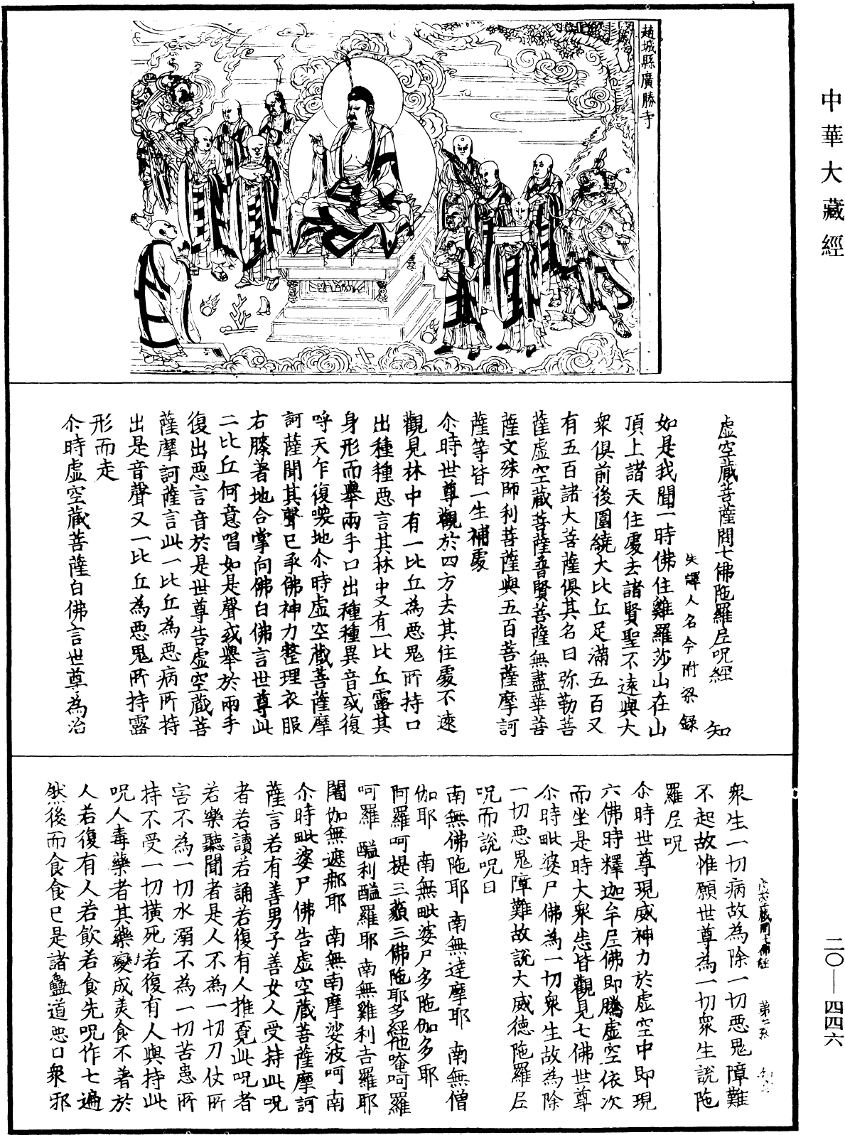 虛空藏菩薩問七佛陀羅尼咒經《中華大藏經》_第20冊_第0446頁