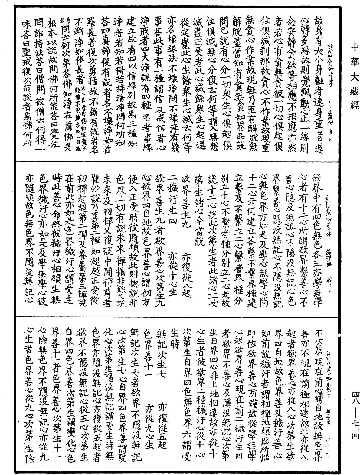 雜阿毗曇心論《中華大藏經》_第48冊_第0714頁