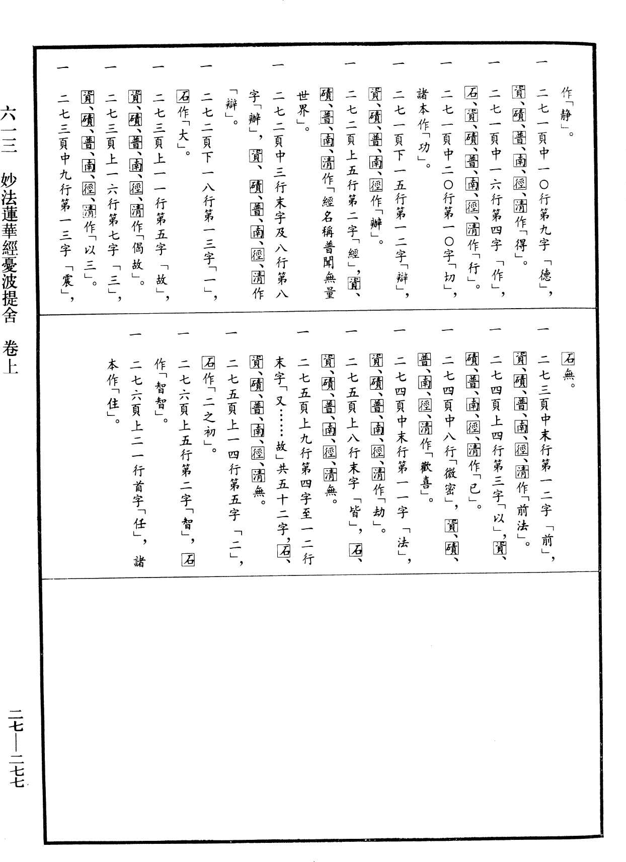 妙法蓮華經憂波提舍《中華大藏經》_第27冊_第277頁1