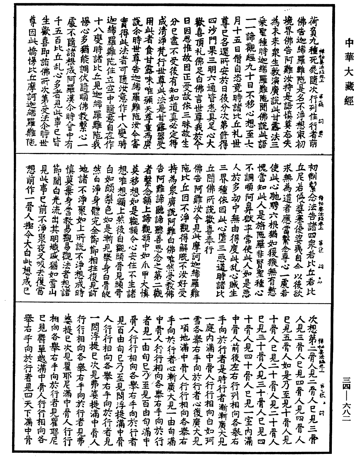 禪秘要法經《中華大藏經》_第34冊_第0682頁