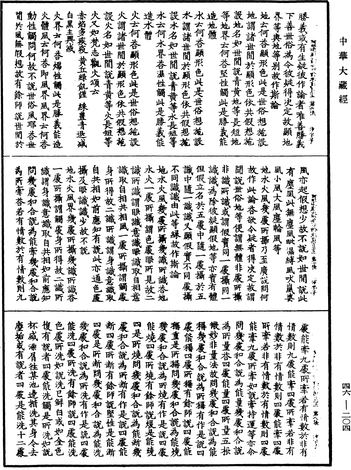 阿毗達磨大毗婆沙論《中華大藏經》_第46冊_第0204頁