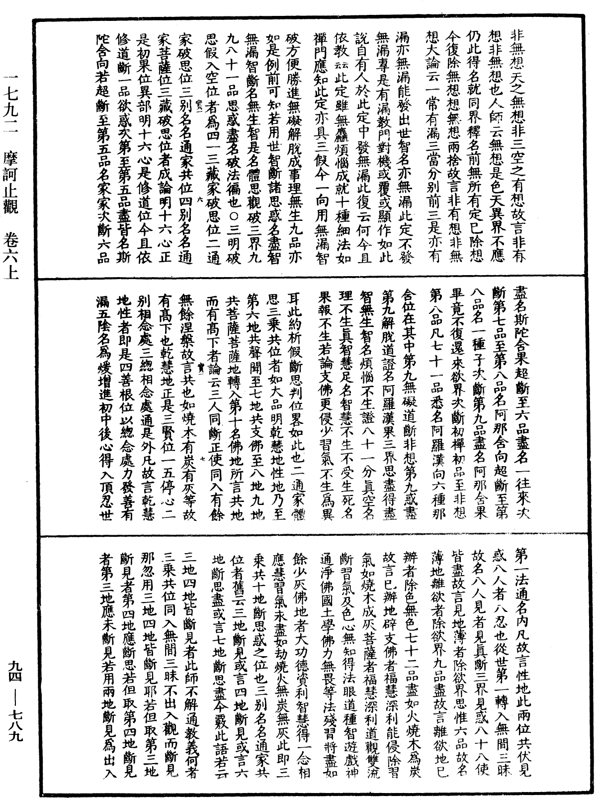 摩訶止觀《中華大藏經》_第94冊_第789頁