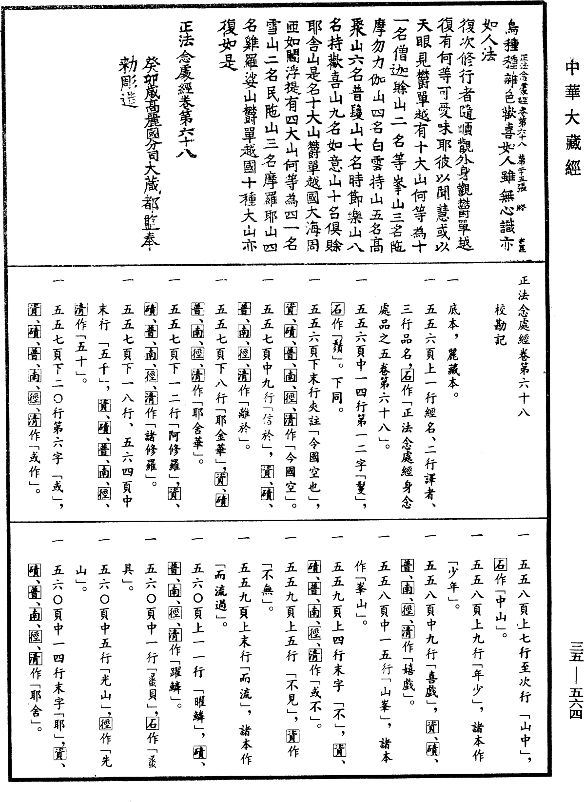 正法念處經《中華大藏經》_第35冊_第0564頁