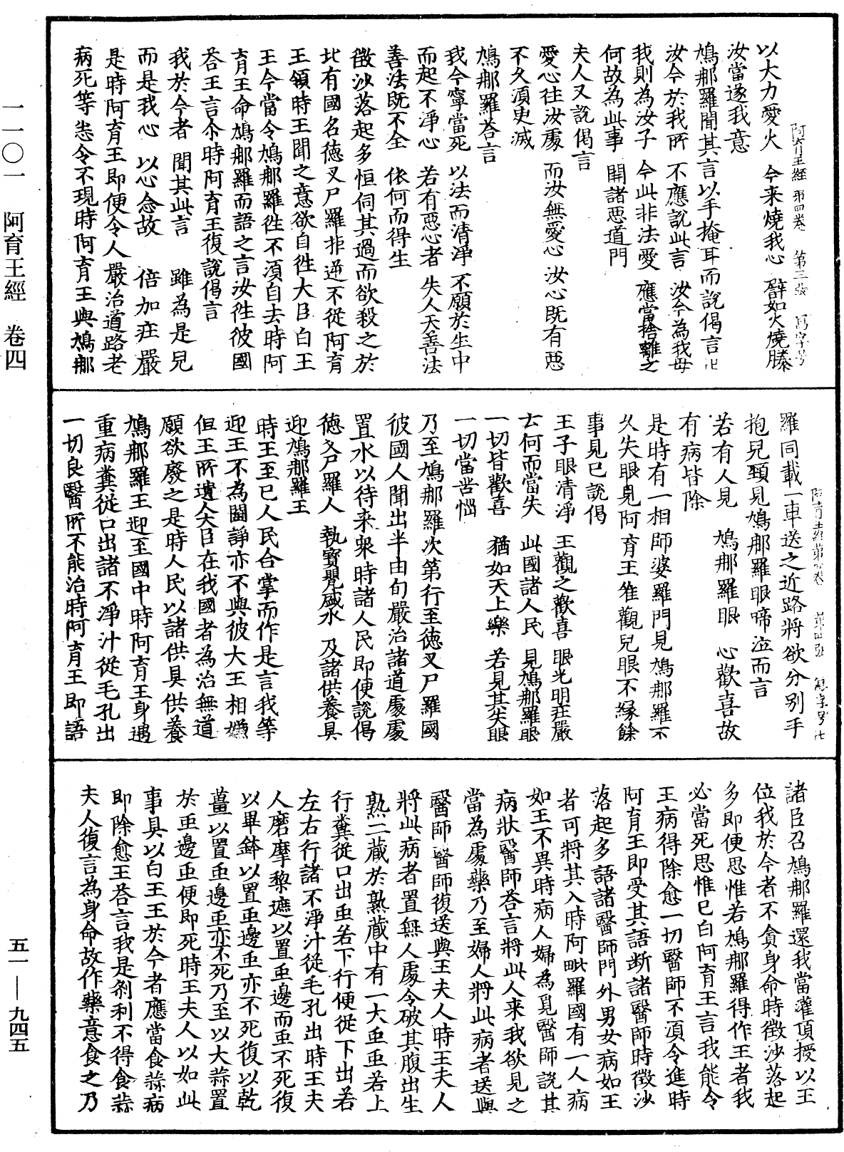 阿育王經《中華大藏經》_第51冊_第945頁