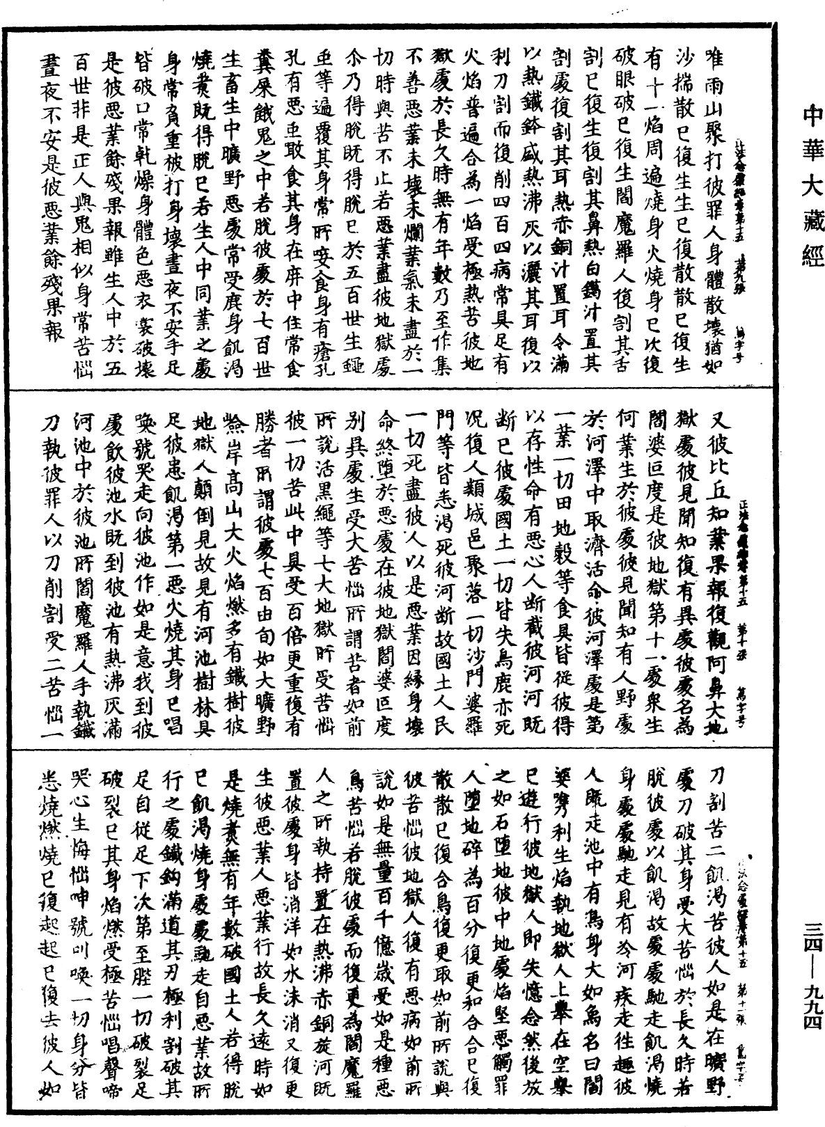 正法念處經《中華大藏經》_第34冊_第0994頁