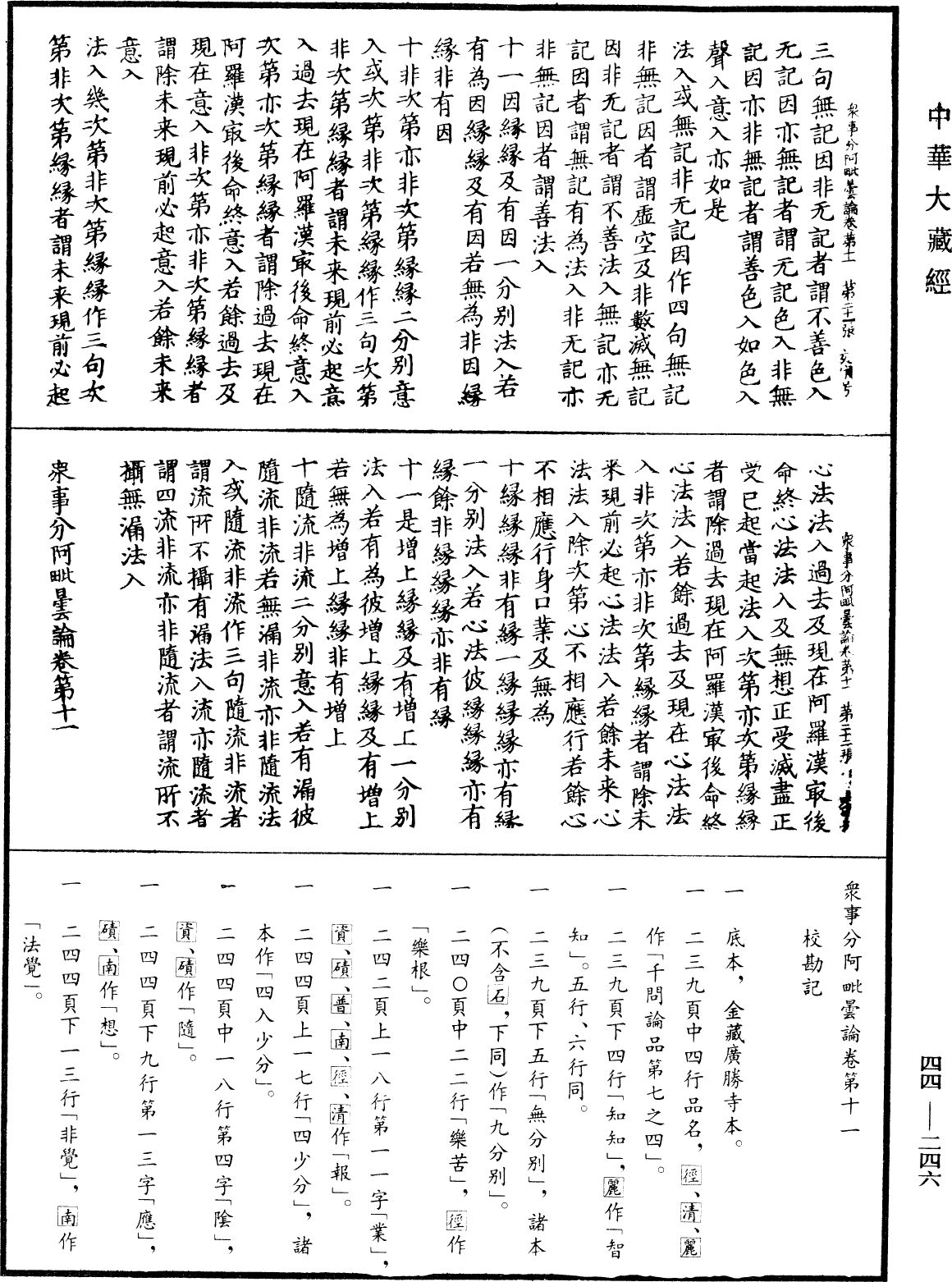 眾事分阿毗曇論《中華大藏經》_第44冊_第0246頁