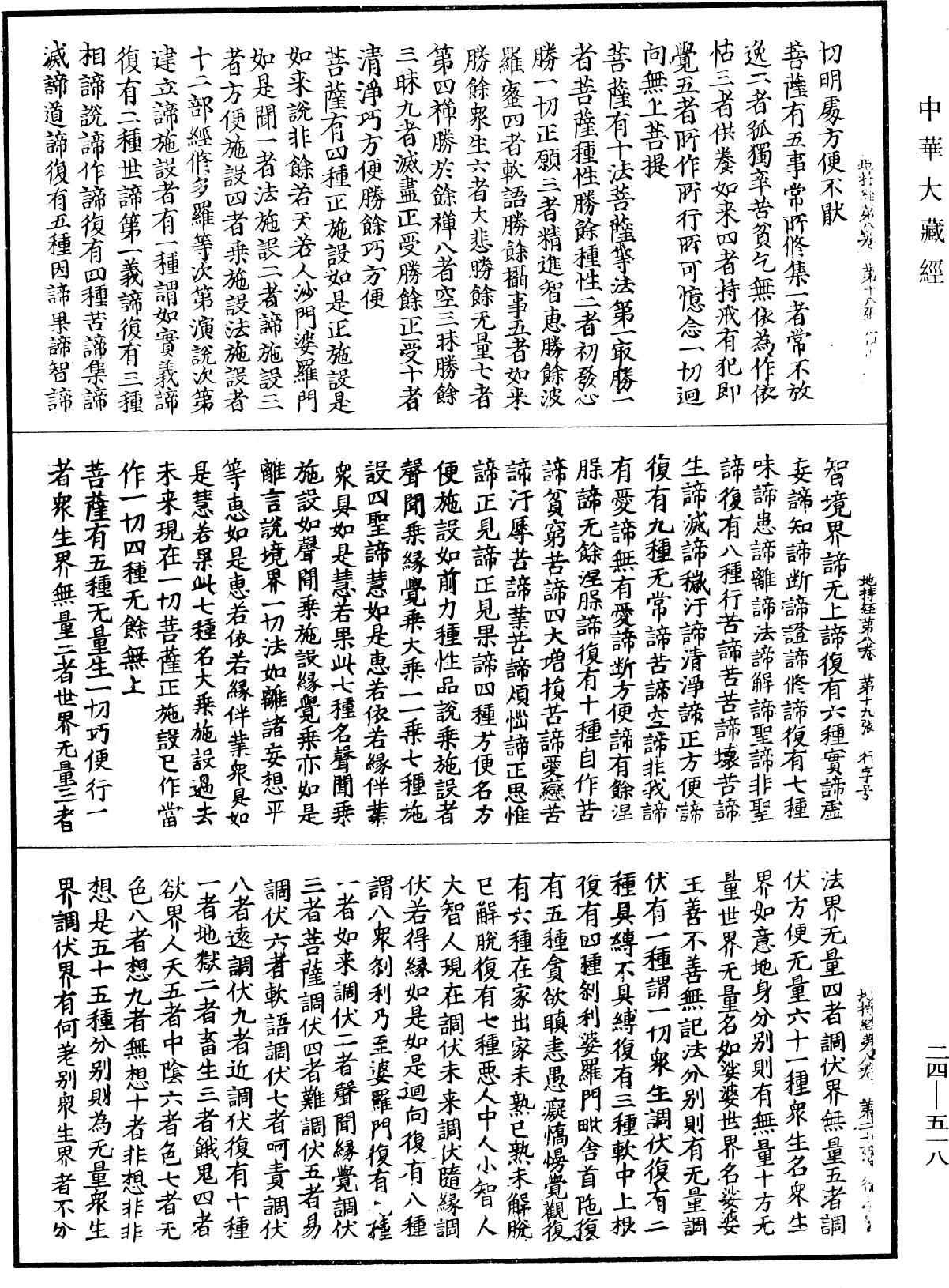 菩薩地持經《中華大藏經》_第24冊_第518頁