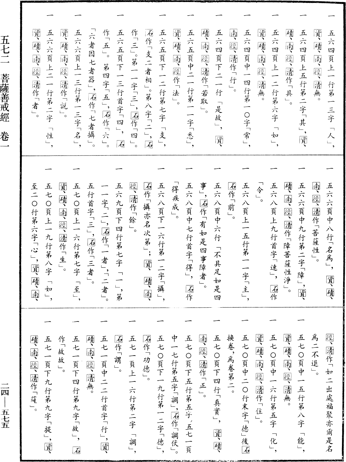 菩薩善戒經《中華大藏經》_第24冊_第575頁