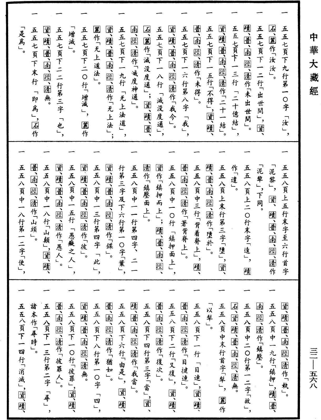 增壹阿含經《中華大藏經》_第32冊_第0568頁