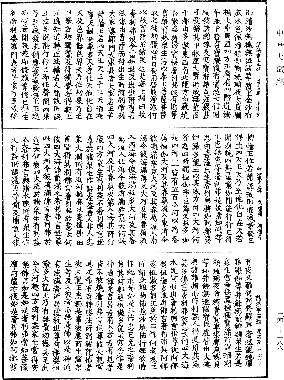 諸法最上王經《中華大藏經》_第24冊_第188頁