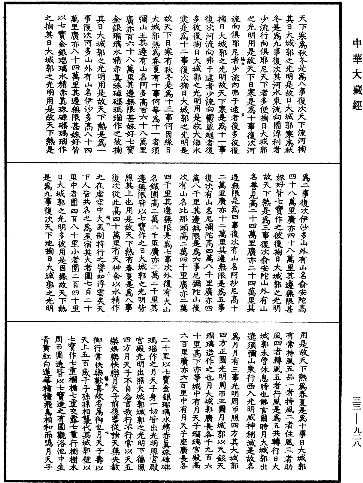 佛說樓炭經(別本)《中華大藏經》_第33冊_第0928頁