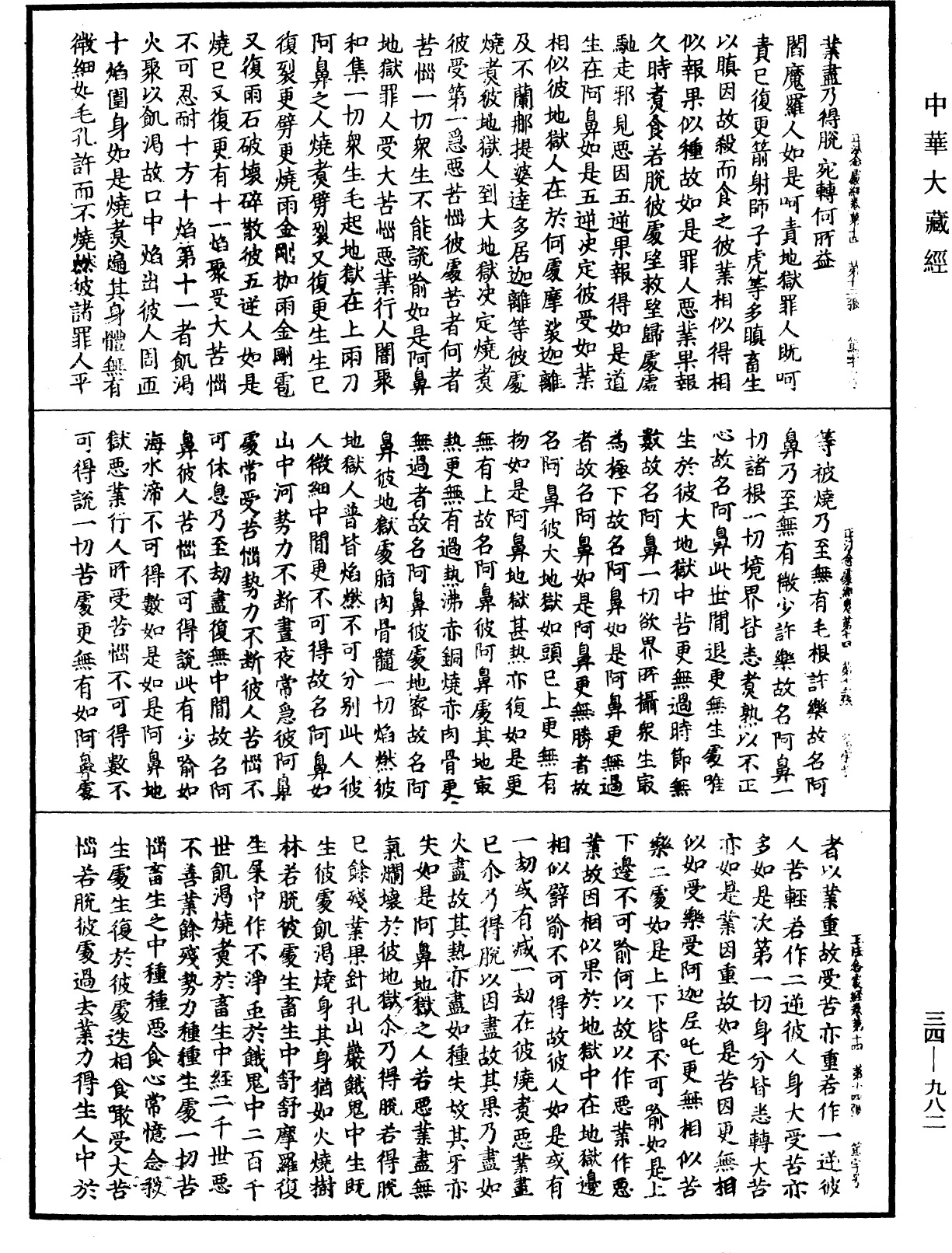 正法念處經《中華大藏經》_第34冊_第0982頁