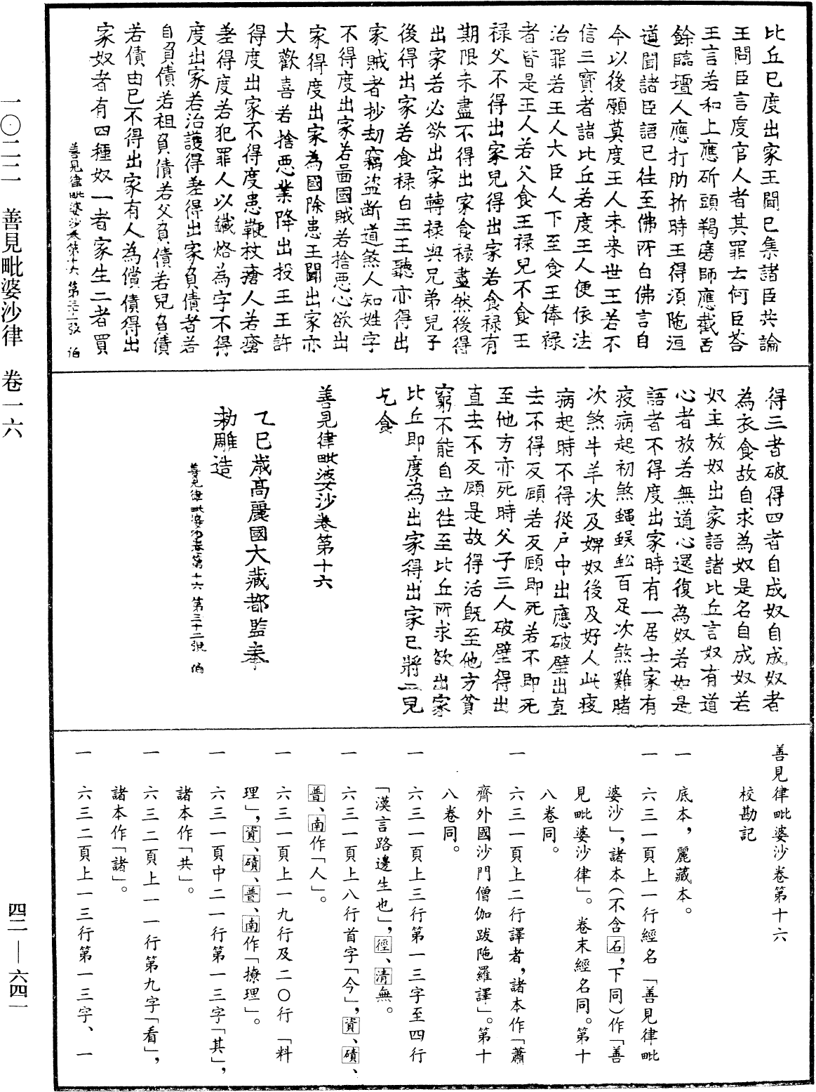 善見毗婆沙律《中華大藏經》_第42冊_第641頁