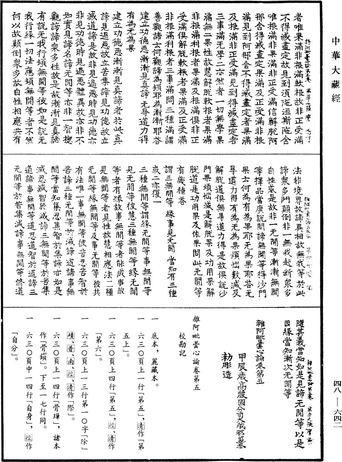 雜阿毗曇心論《中華大藏經》_第48冊_第0642頁