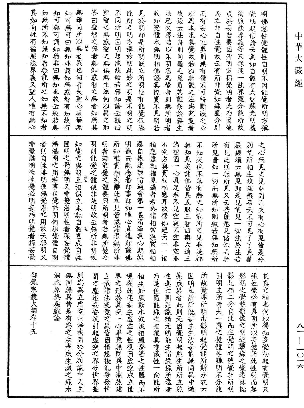 御錄宗鏡大綱《中華大藏經》_第81冊_第1016頁