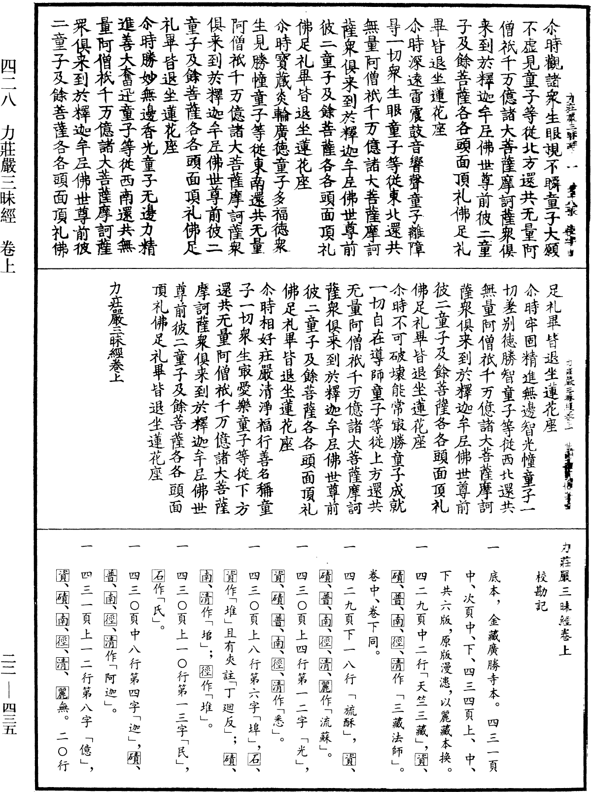 力莊嚴三昧經《中華大藏經》_第22冊_第435頁