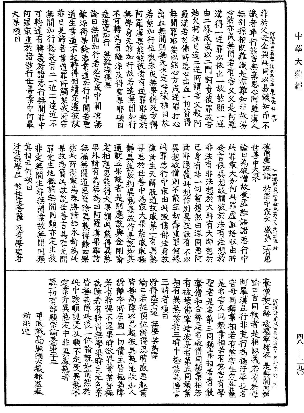 阿毗達磨藏顯宗論《中華大藏經》_第48冊_第0290頁