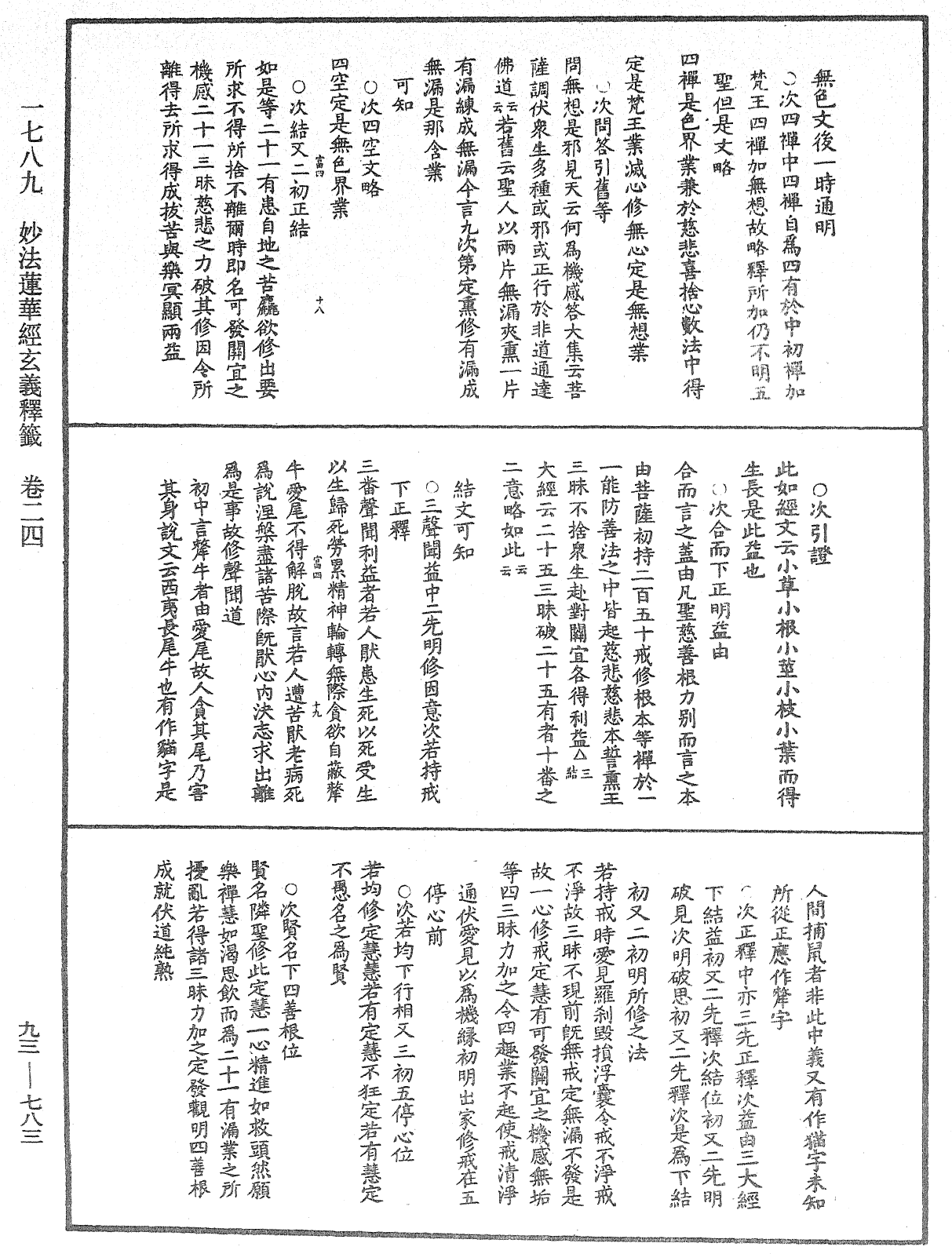 法華玄義釋籤《中華大藏經》_第93冊_第783頁