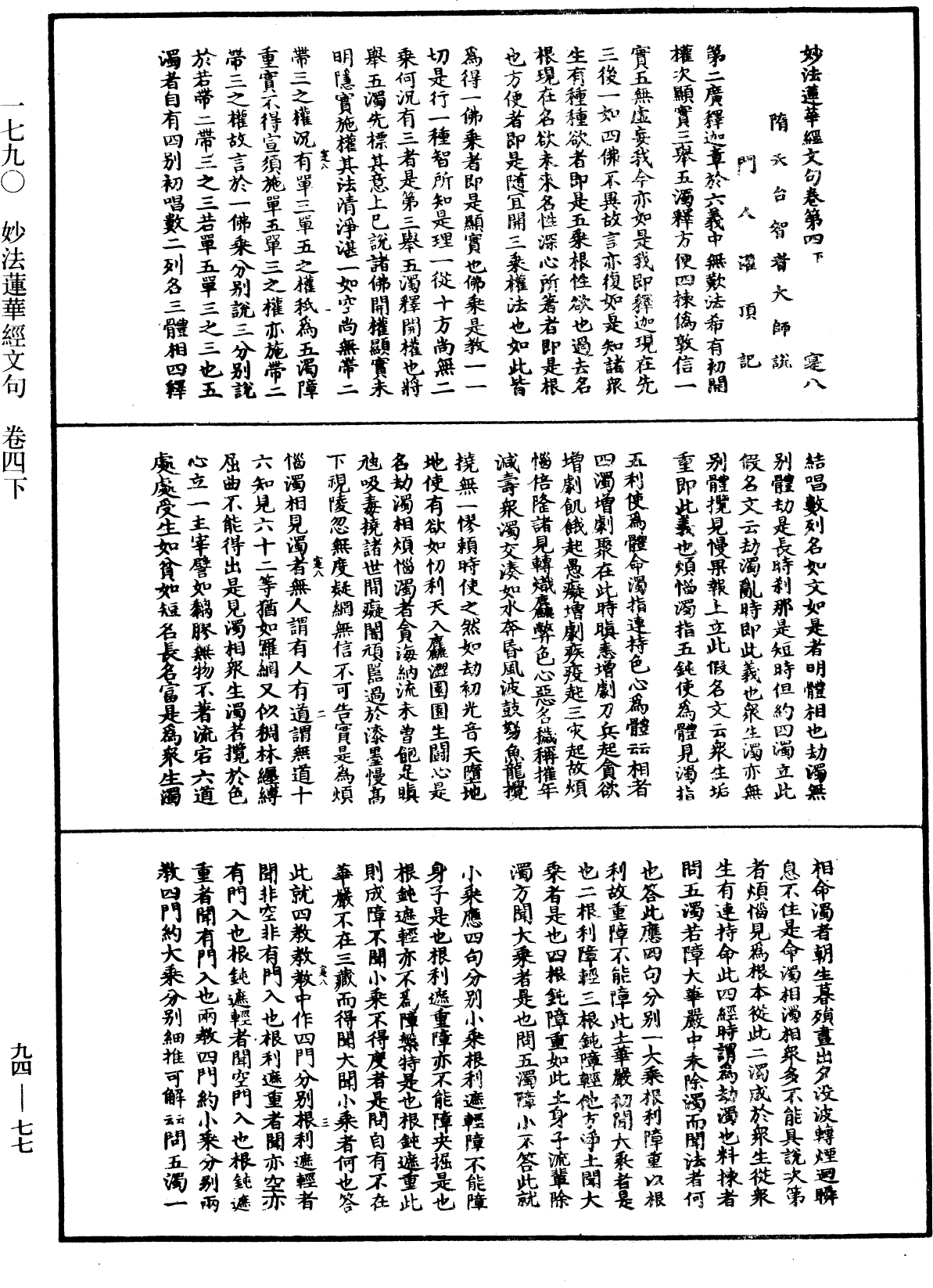 妙法蓮華經文句《中華大藏經》_第94冊_第077頁