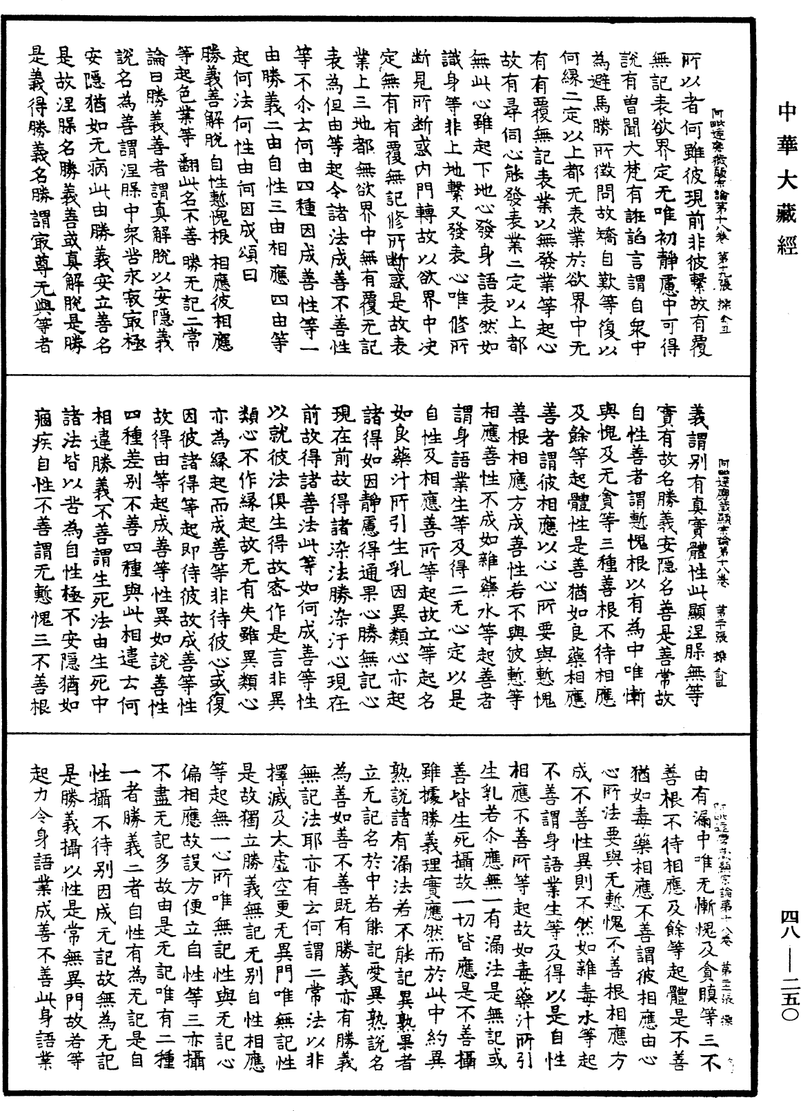 阿毗達磨藏顯宗論《中華大藏經》_第48冊_第0250頁