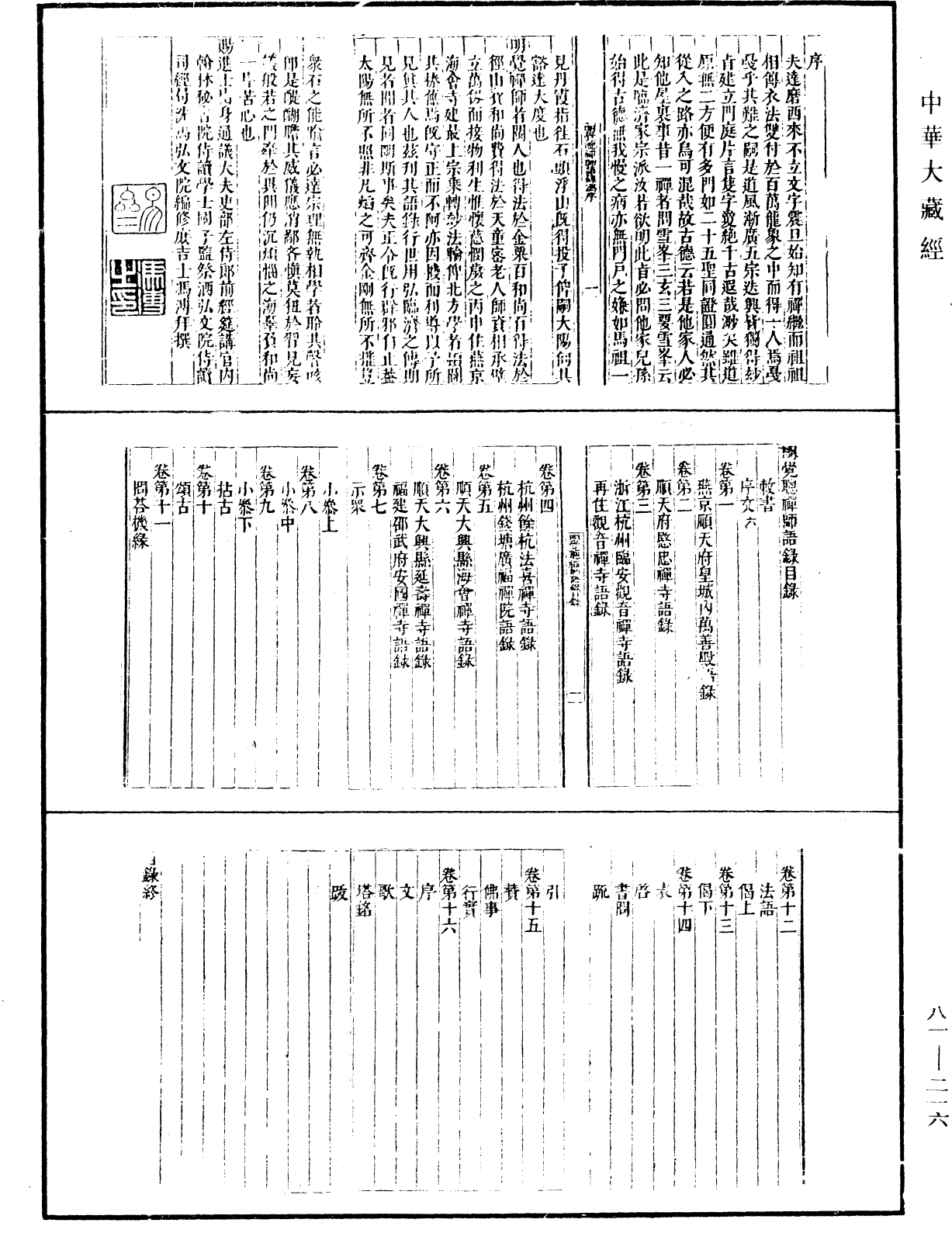 明覺聰禪師語錄《中華大藏經》_第81冊_第0216頁