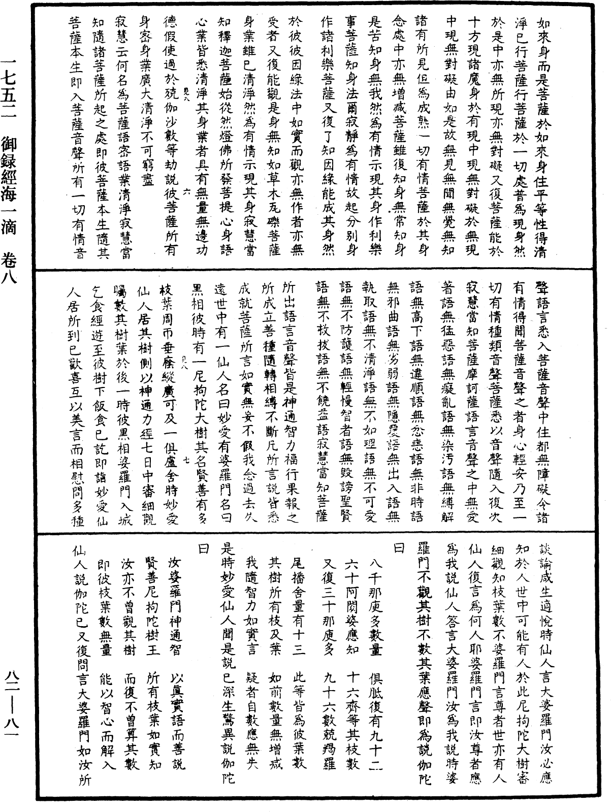 御錄經海一滴《中華大藏經》_第82冊_第0081頁