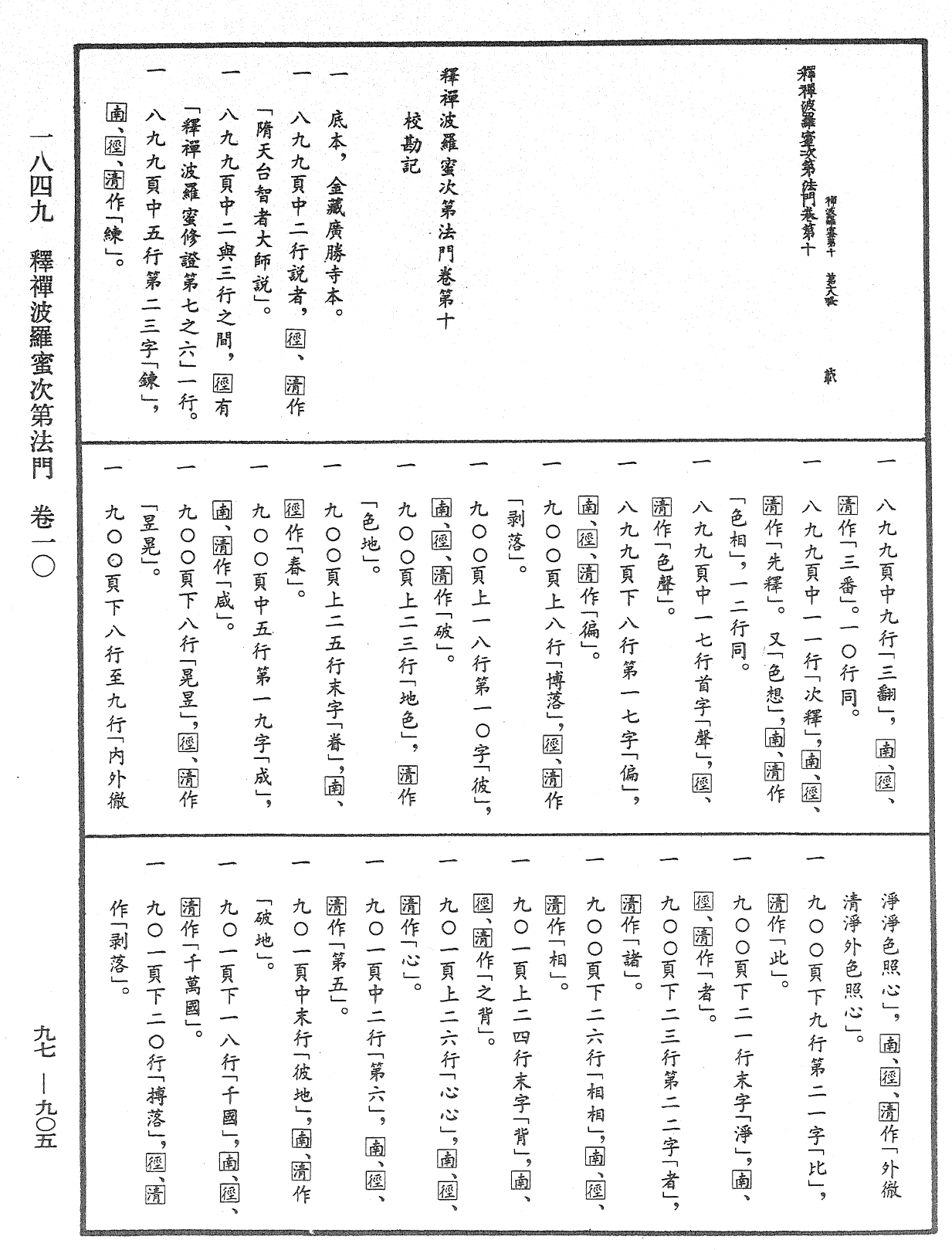 釋禪波羅蜜次第法門《中華大藏經》_第97冊_第905頁