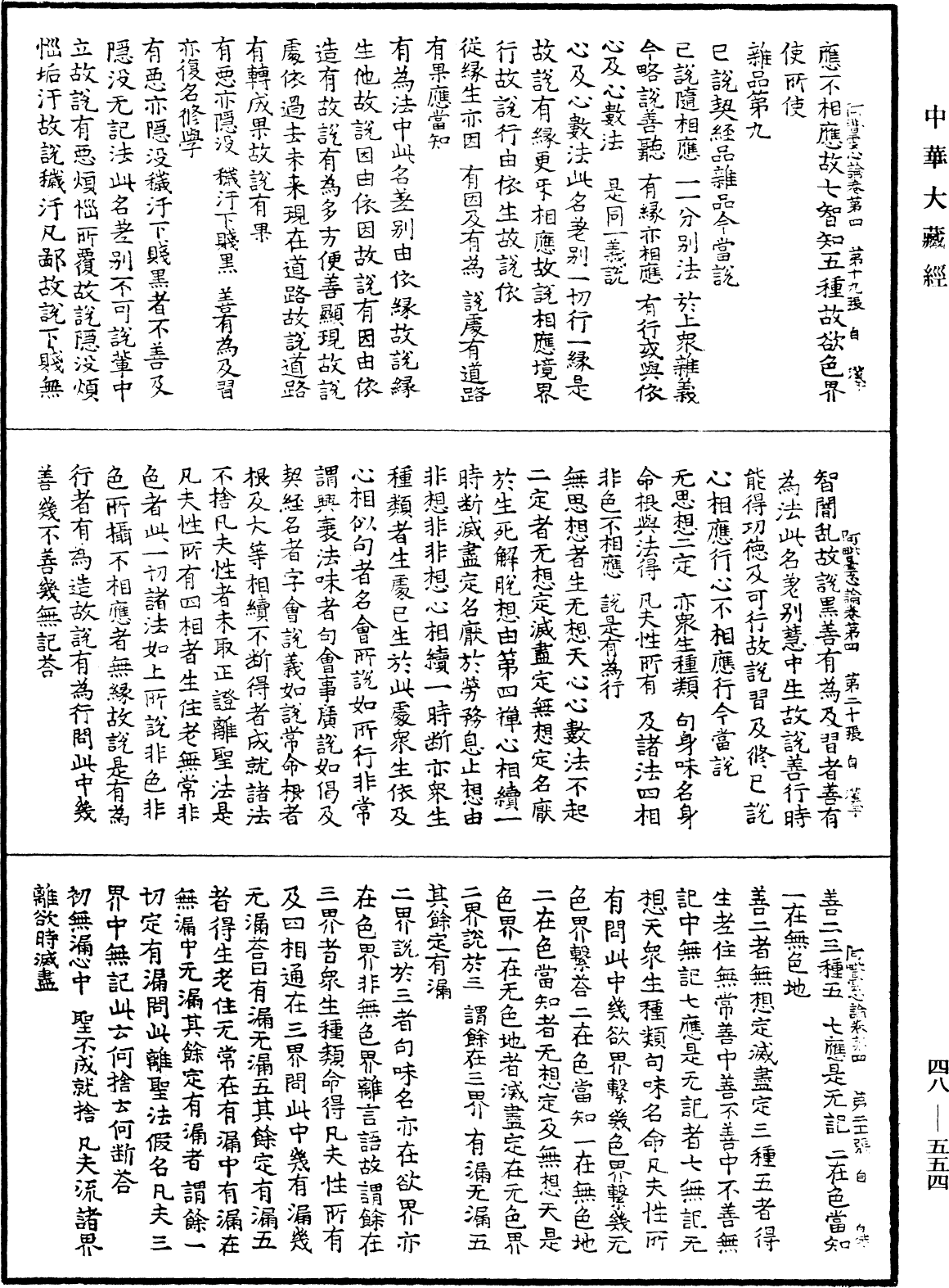 阿毗曇心論《中華大藏經》_第48冊_第0554頁