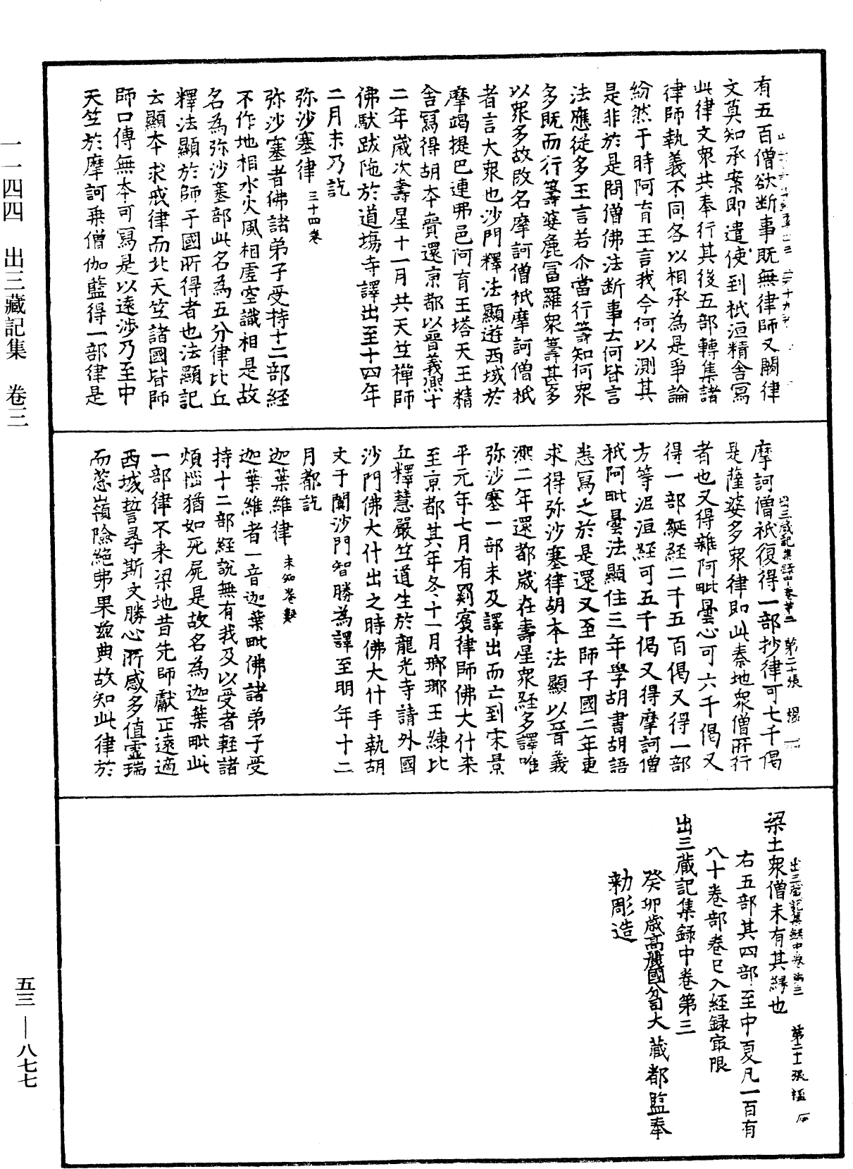 出三藏記集《中華大藏經》_第53冊_第877頁