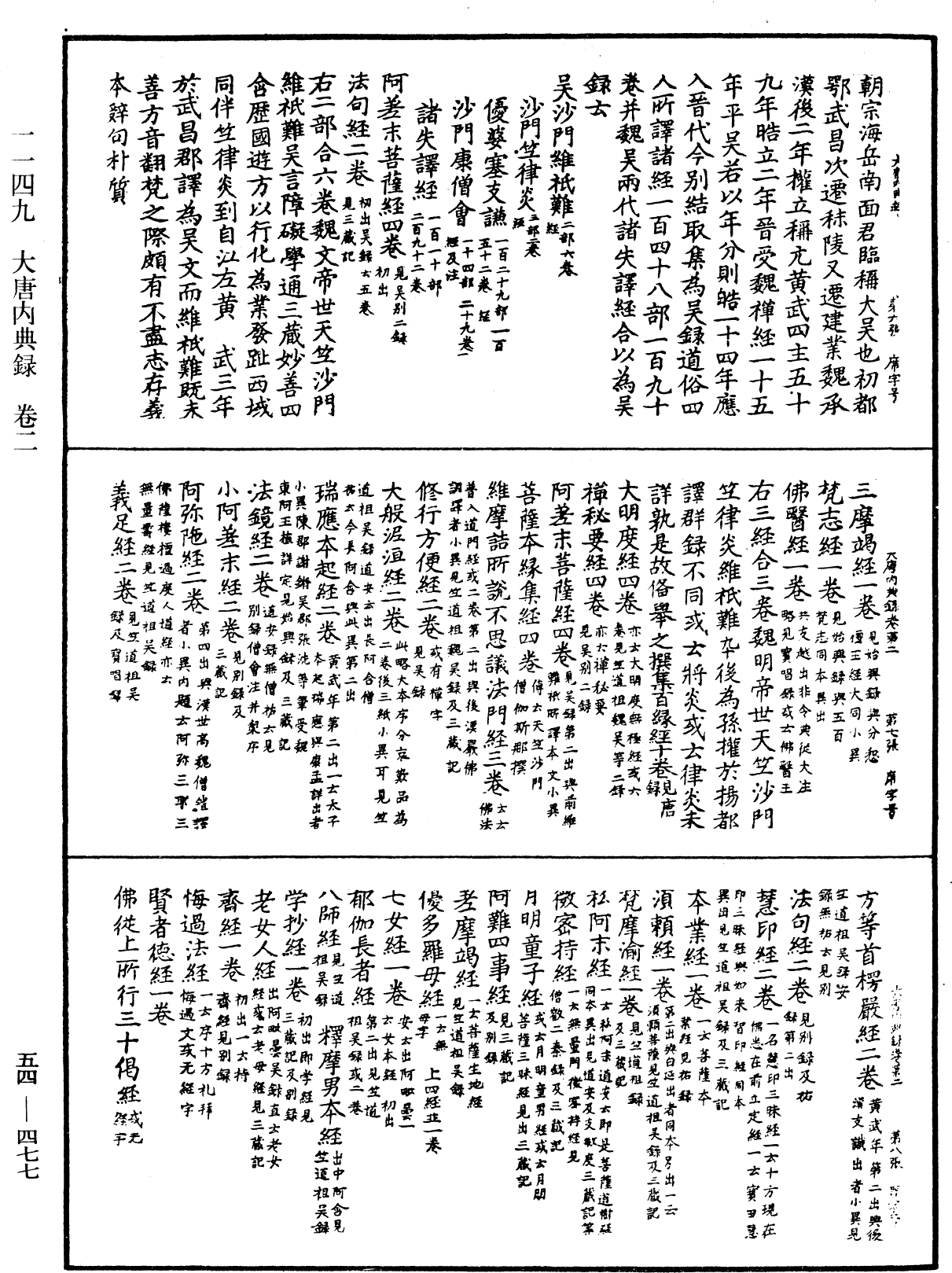 大唐内典录《中华大藏经》_第54册_第477页