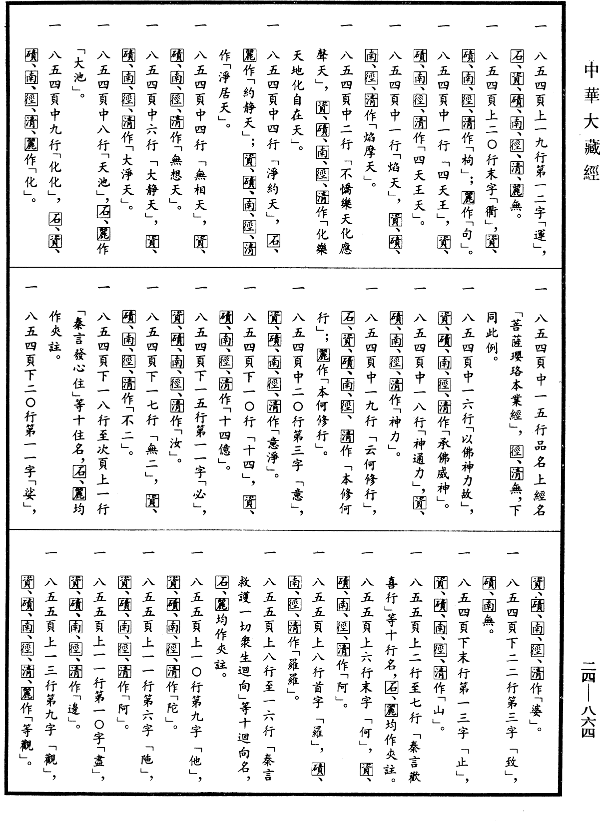 菩薩瓔珞本業經《中華大藏經》_第24冊_第864頁