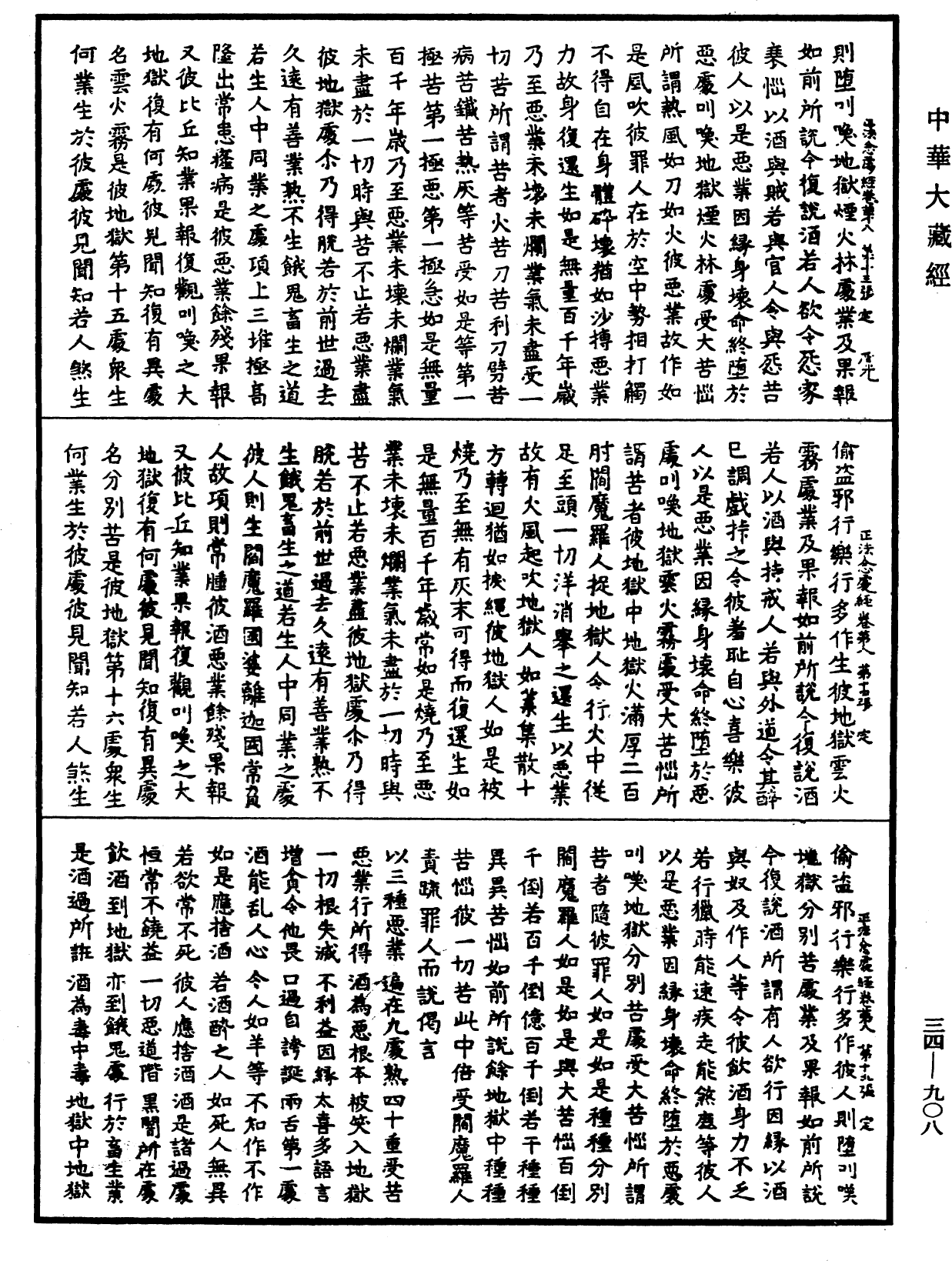 正法念處經《中華大藏經》_第34冊_第0908頁