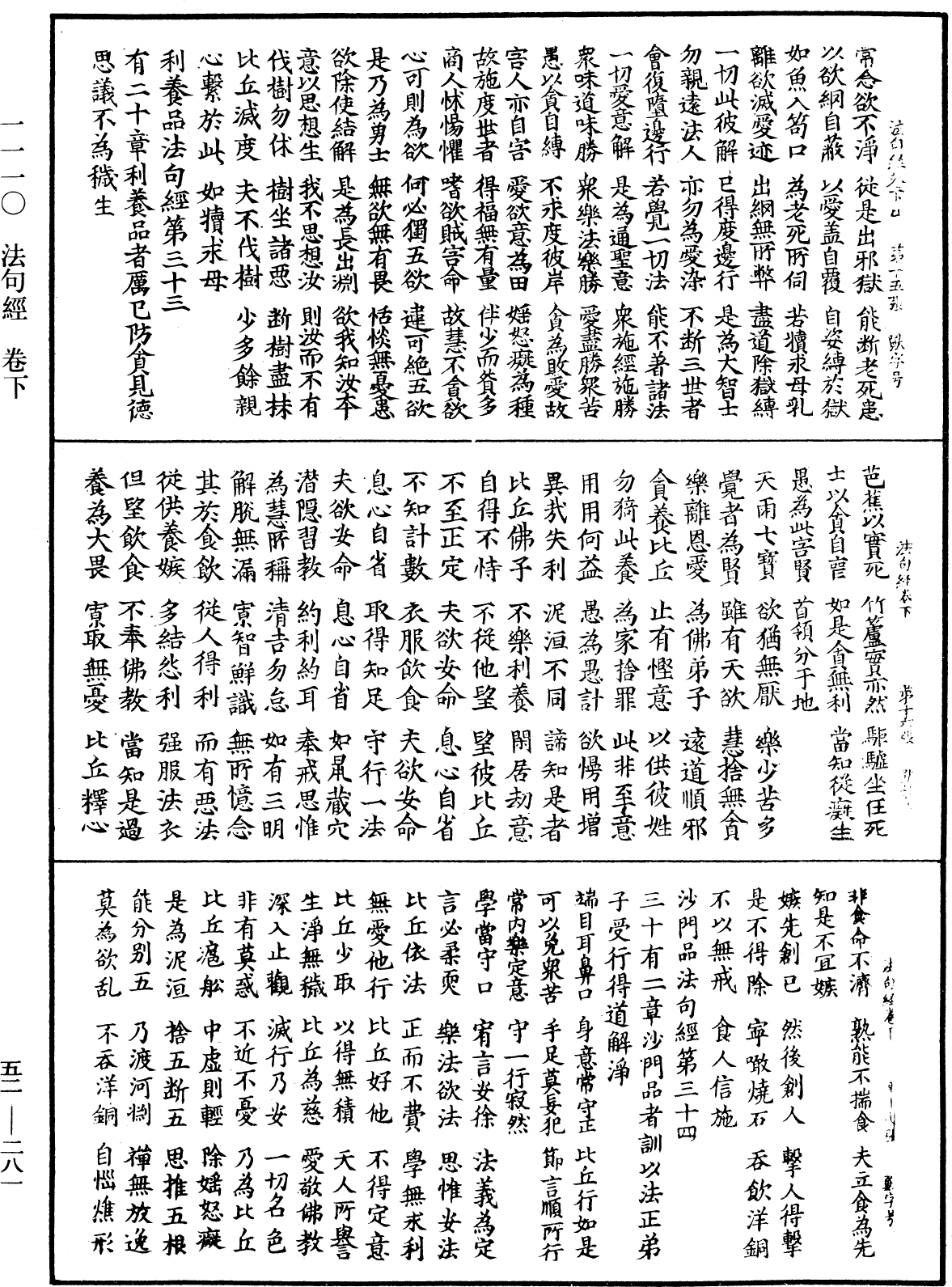 法句經《中華大藏經》_第52冊_第281頁